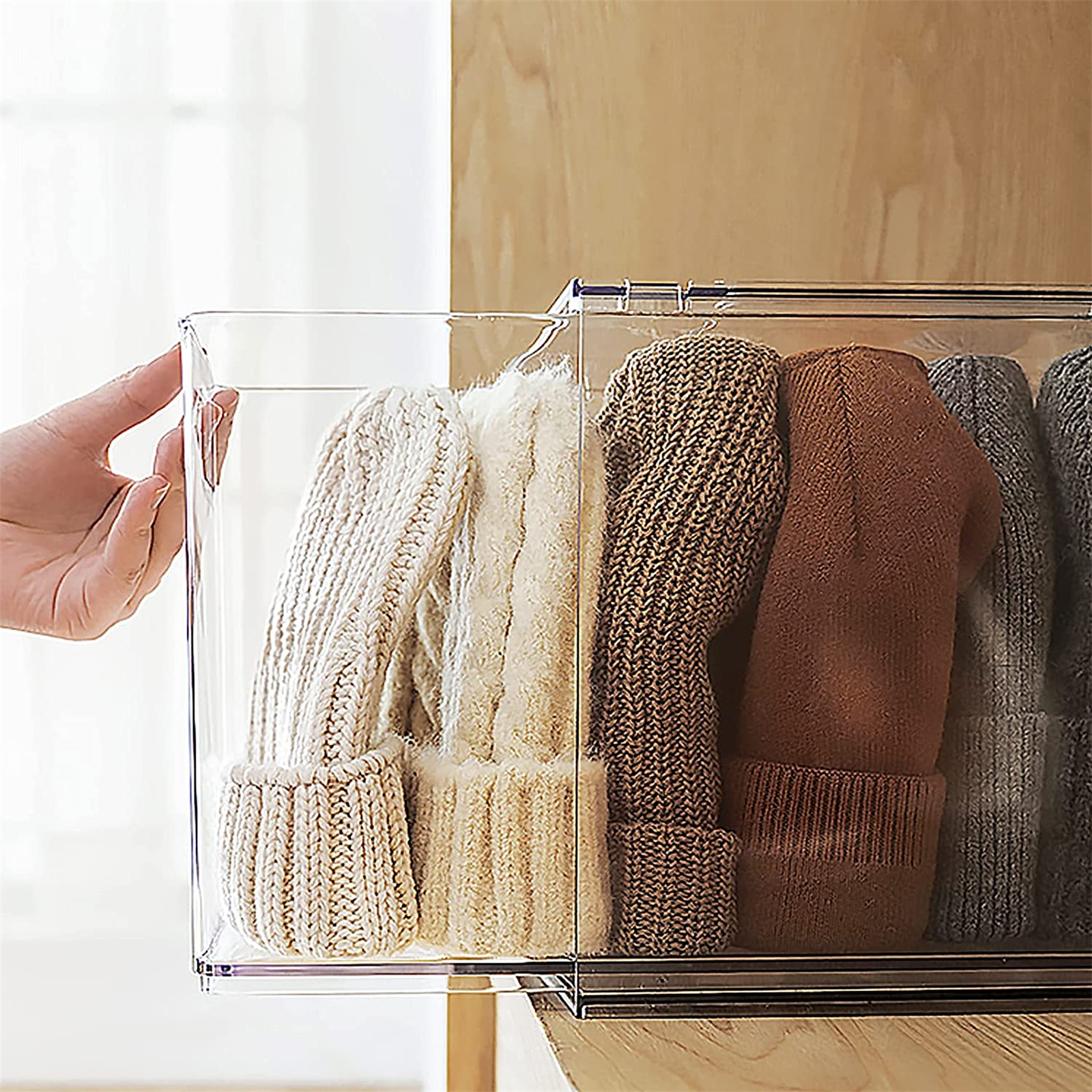 Shopwithgreen Refrigerator Organizer Bins with Pull-out Drawer - Extra Large-shopwithgreen