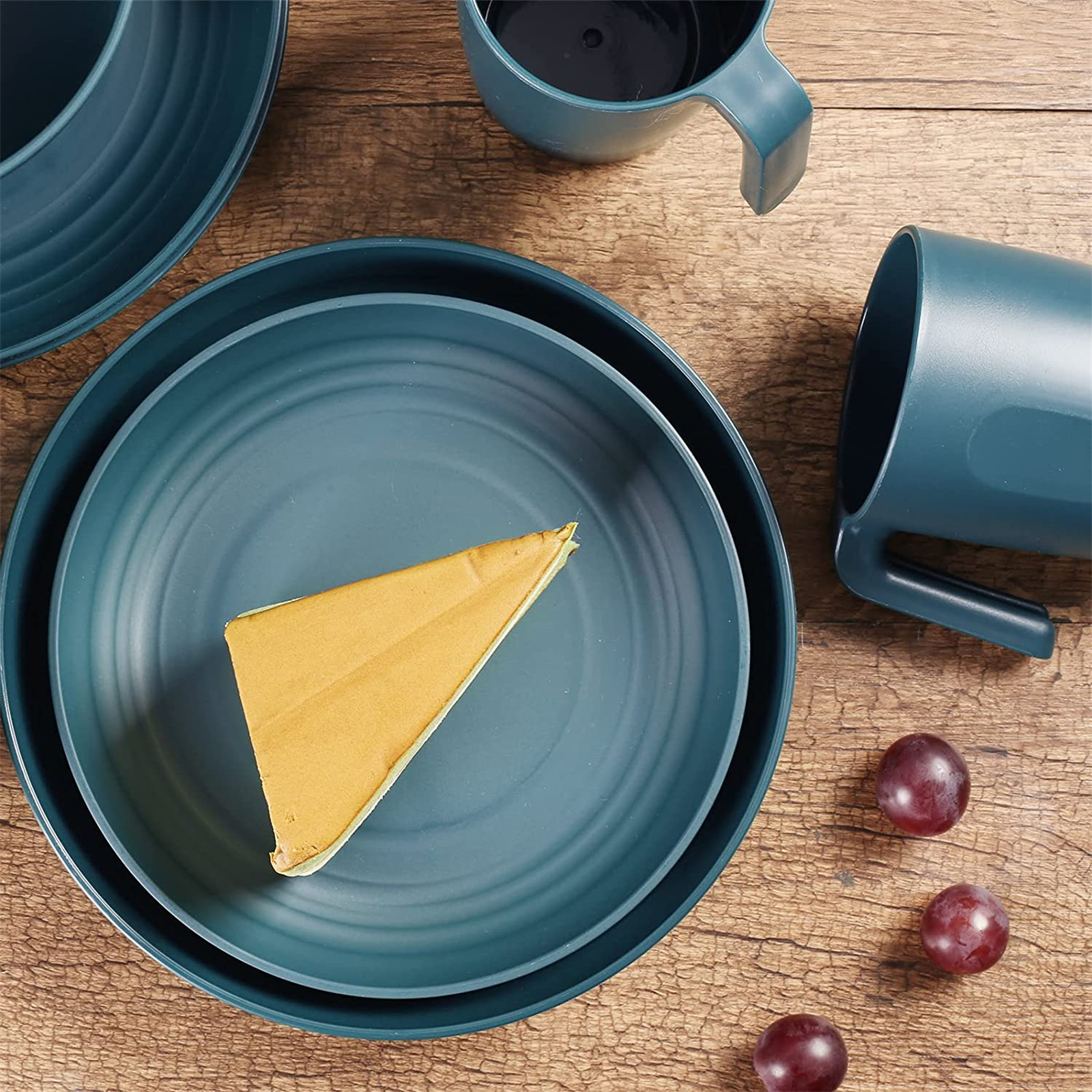 Shopwithgreen Lightweight & Unbreakable Plastic Dinnerware Sets - 36 PCS-shopwithgreen