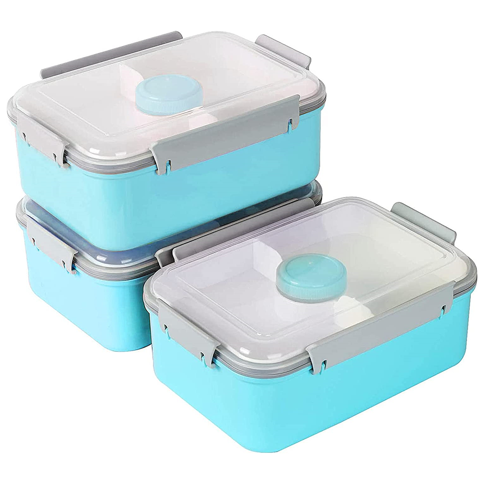 Shopwithgreen Salad Food Storage Container to Go 47-oz with 3-Compartment 3 pcs - Blue-shopwithgreen