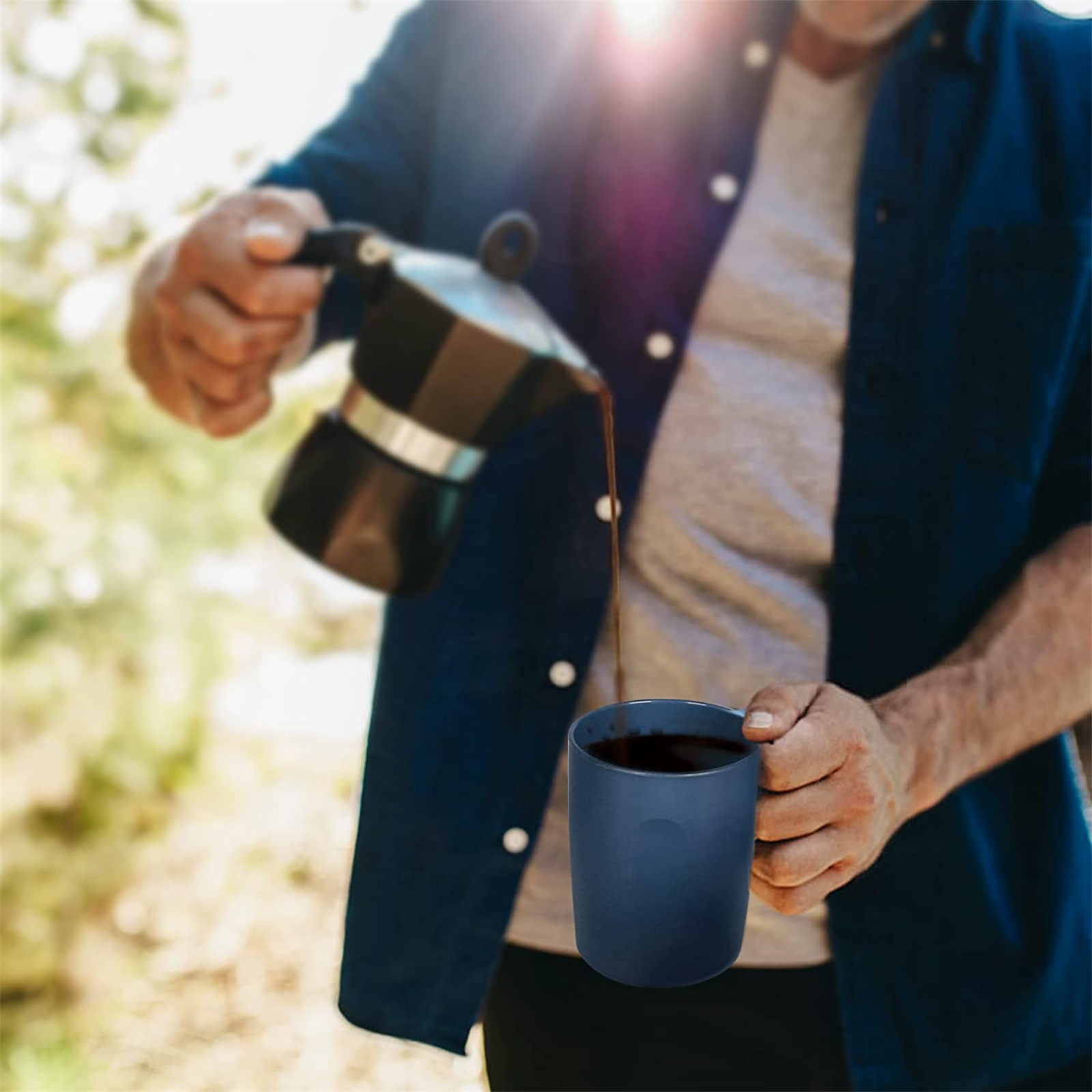 Shopwithgreen Wheat Straw Coffee Mugs - 4PCS 15 OZ Dark Coastal-shopwithgreen