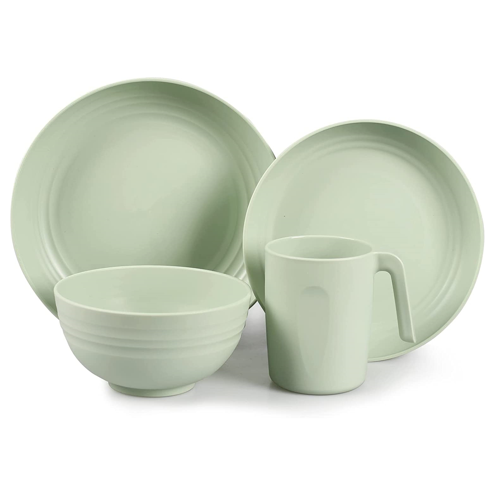 Shopwithgreen Lightweight & Unbreakable Plastic Dinnerware Sets - 16 PCS-shopwithgreen