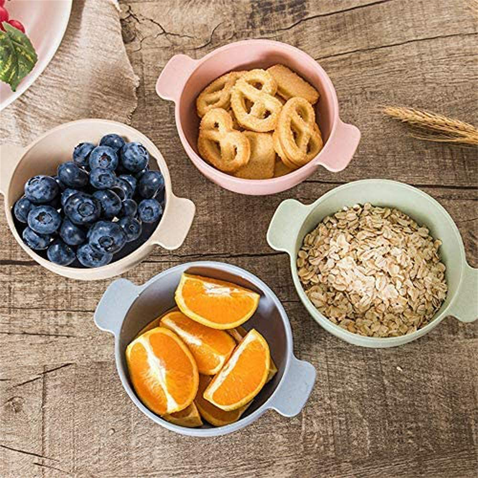 Shopwithgreen Wheat Straw Kids Bowls and Spoons Set 8 pcs-shopwithgreen