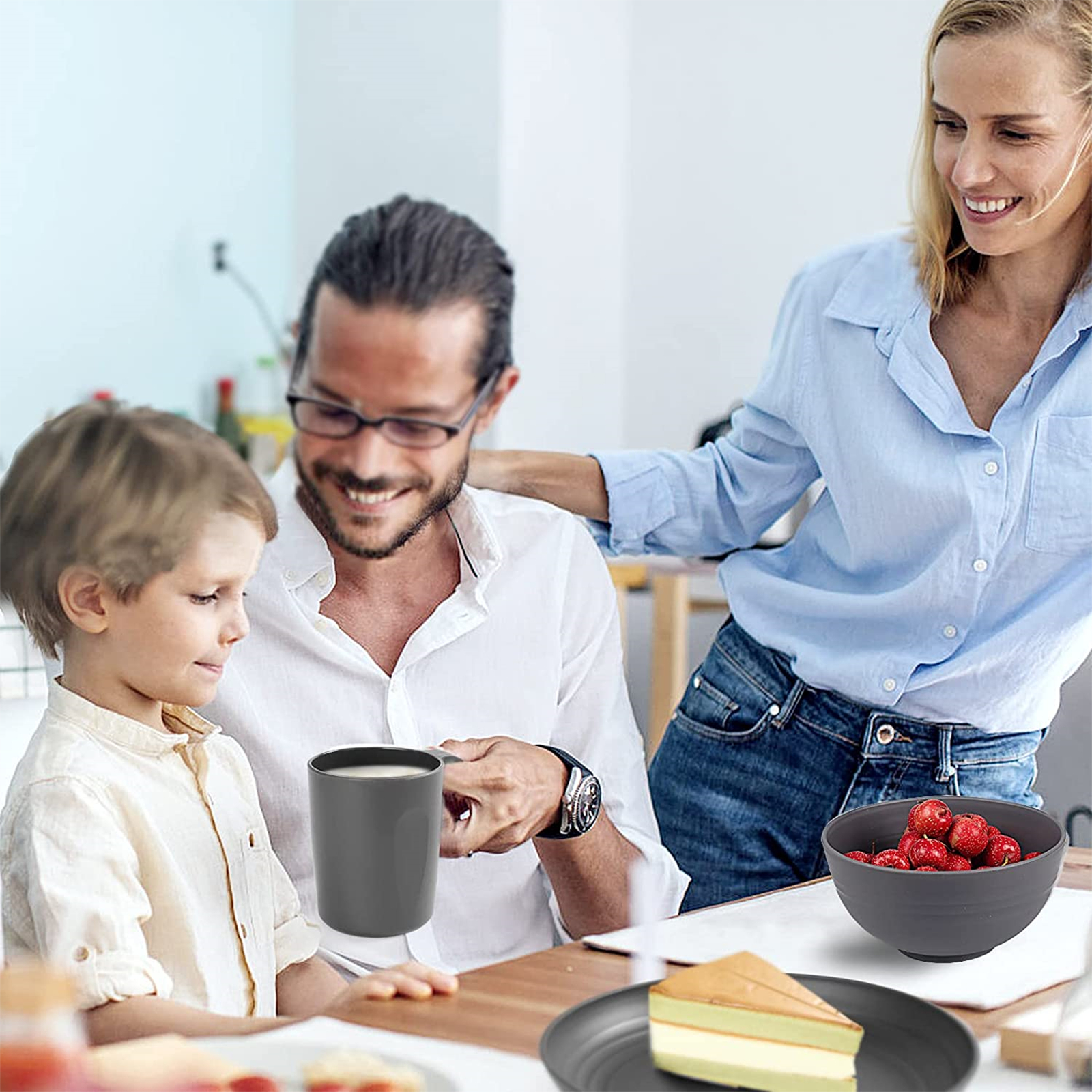 Shopwithgreen Lightweight & Unbreakable Plastic Dinnerware Sets - 36 PCS-shopwithgreen