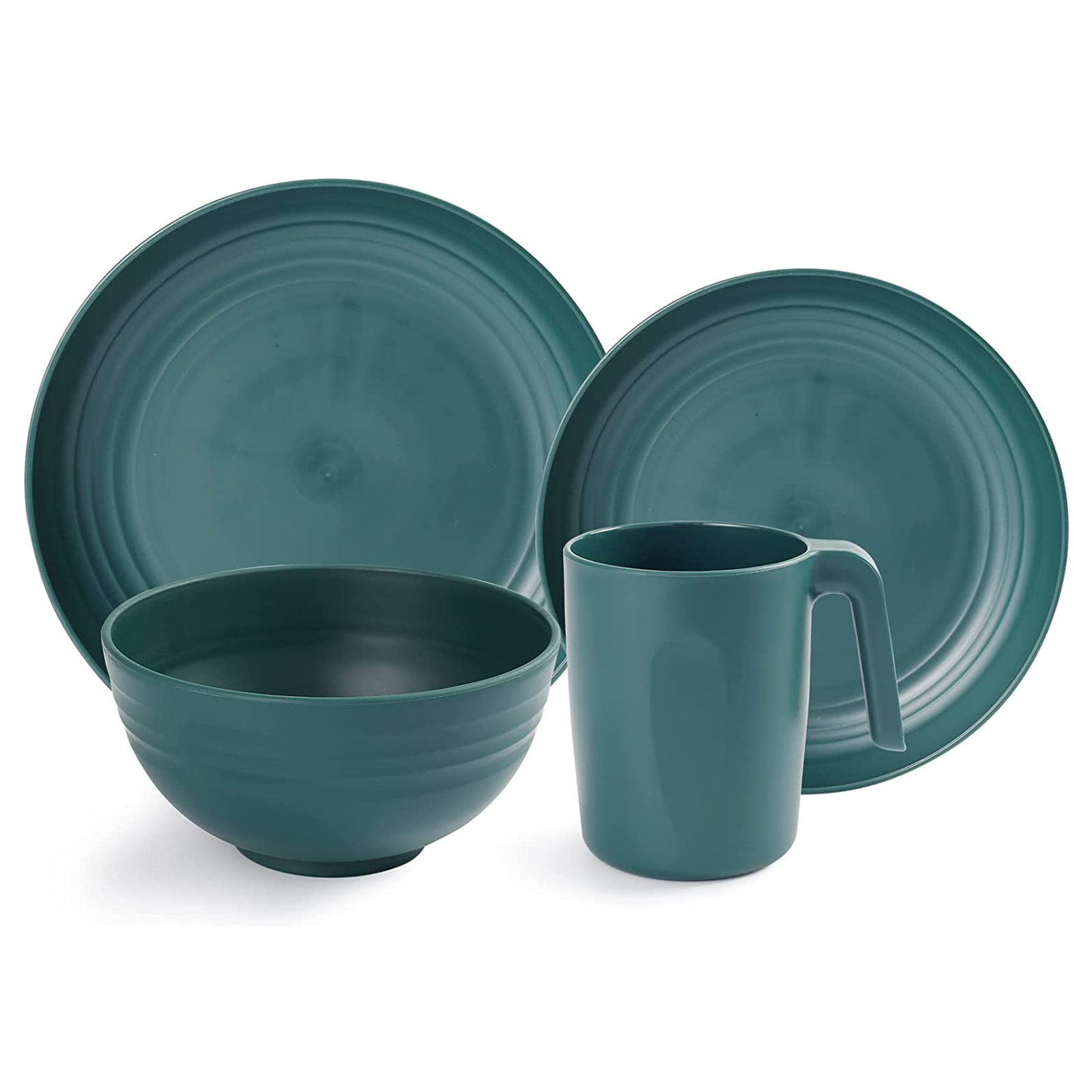 Shopwithgreen Lightweight & Unbreakable Plastic Dinnerware Sets - 16 PCS-shopwithgreen
