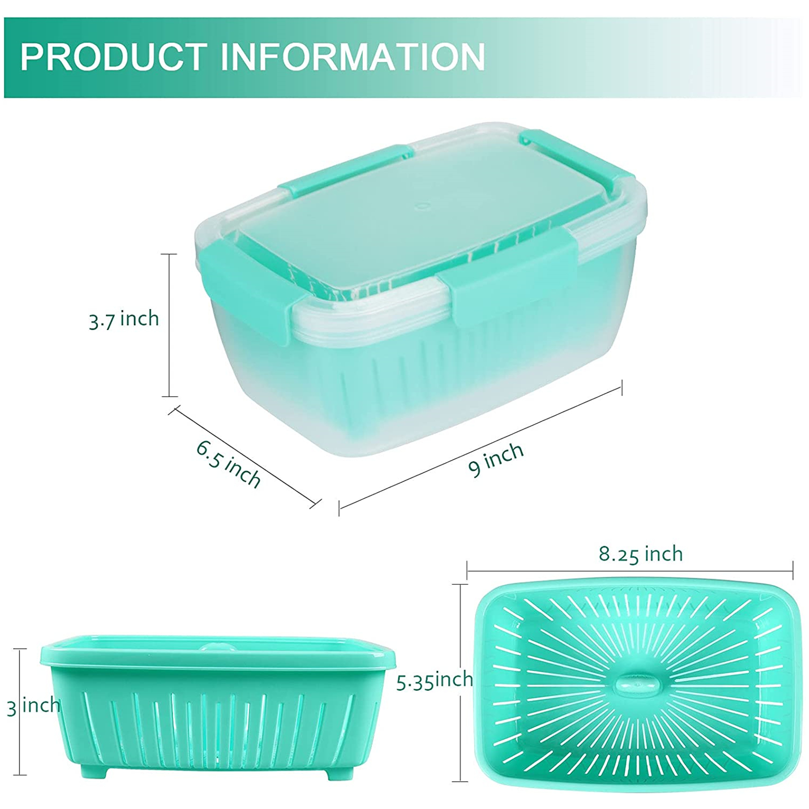 Shopwithgreen Berry Keeper Box Containers 68oz - Green-shopwithgreen