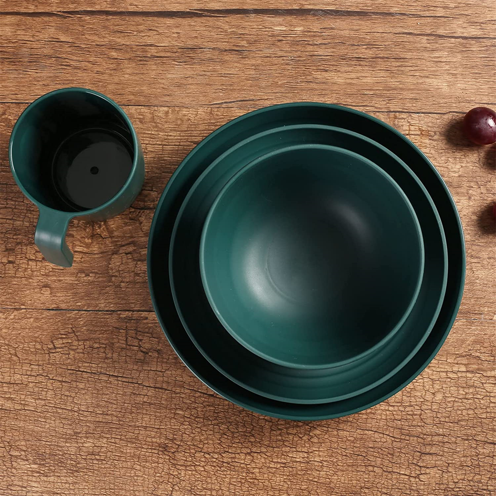 Shopwithgreen Lightweight & Unbreakable Plastic Dinnerware Sets - 16 PCS-shopwithgreen