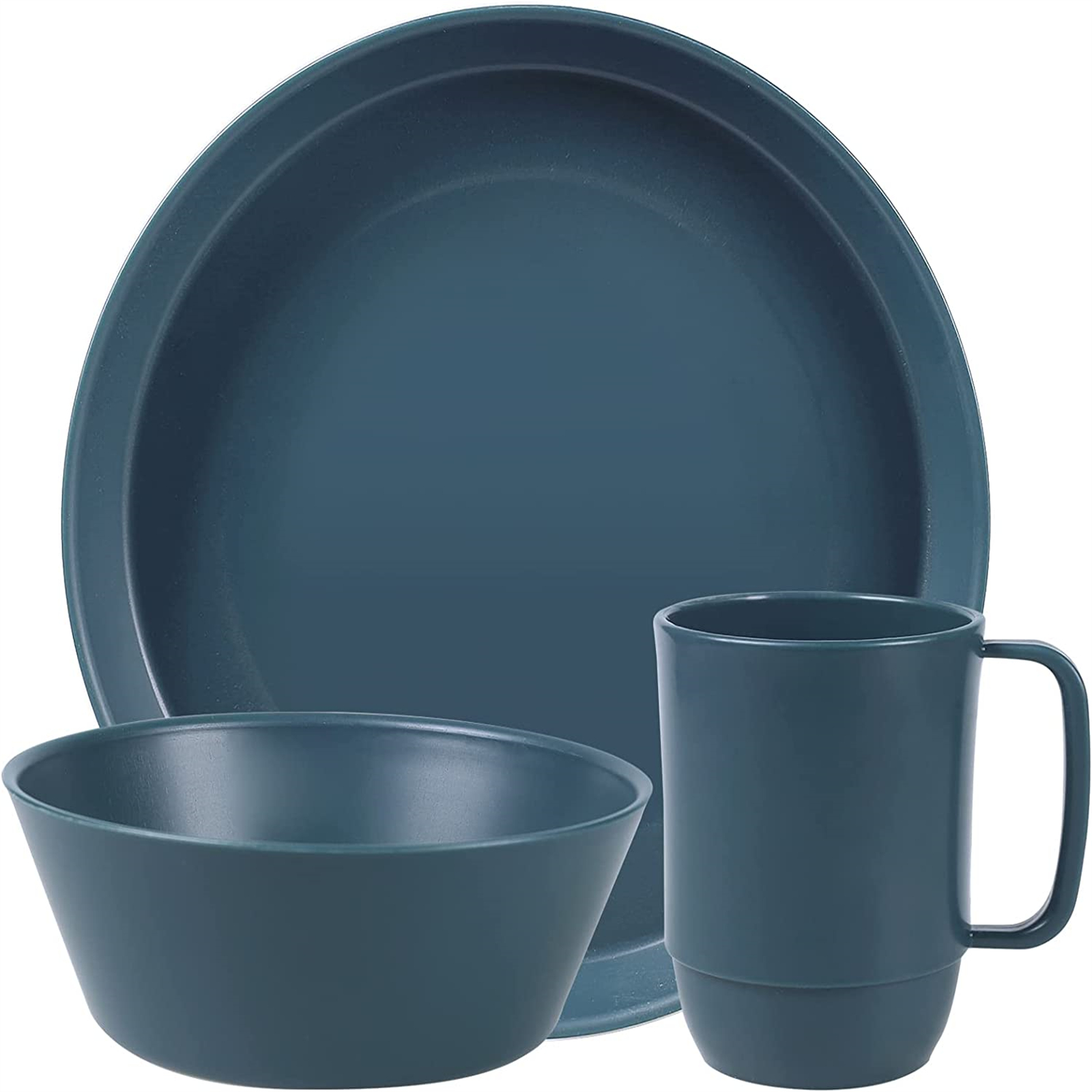 Shopwithgreen Lightweight & Unbreakable Plastic Dinnerware Sets - 12 PCS-shopwithgreen