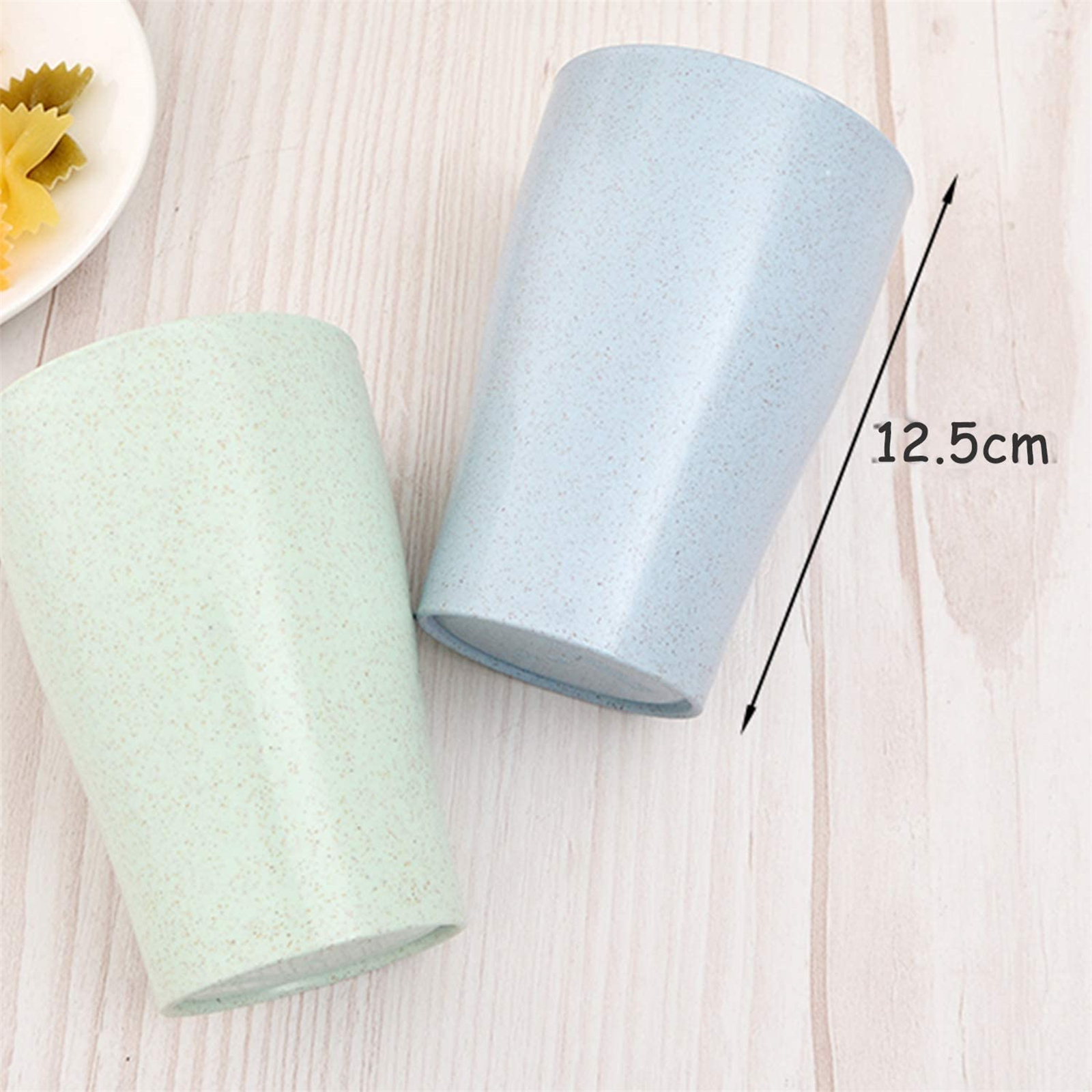 Shopwithgreen Wheat Straw Drinking Cups - 4pcs 13.5 OZ Pale Blush-shopwithgreen