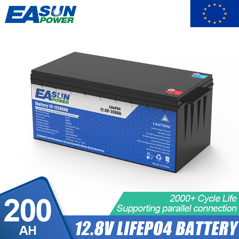 12.8V 200AH LiFePO4 Battery Pack Grand A Cells Lithium Iron for Solar Energy System
