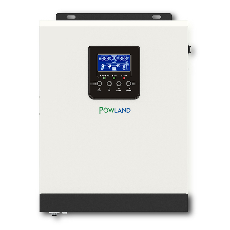 POWLAND Solar Inverter 3kva Pure Sine Wave 24V 220V Hybrid Inverter Built-in 50A PWM Solar Charger