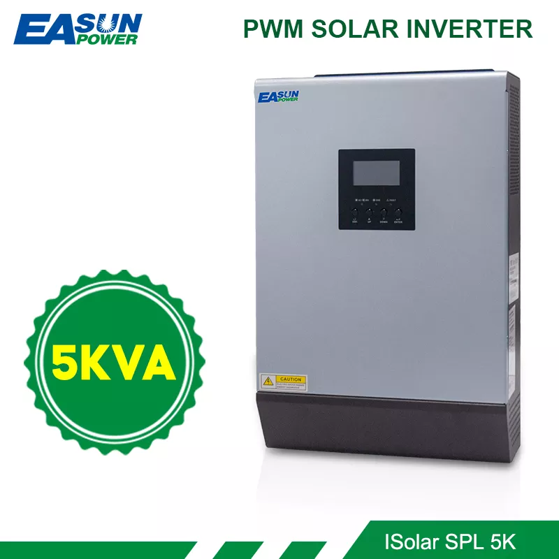 EASUN 5KVA 4000W Solar Hybrid Inverter Pure Sine Wave 220VAC Output Solar Inverter Built-in PWM 48V 50A Solar Charge Controller