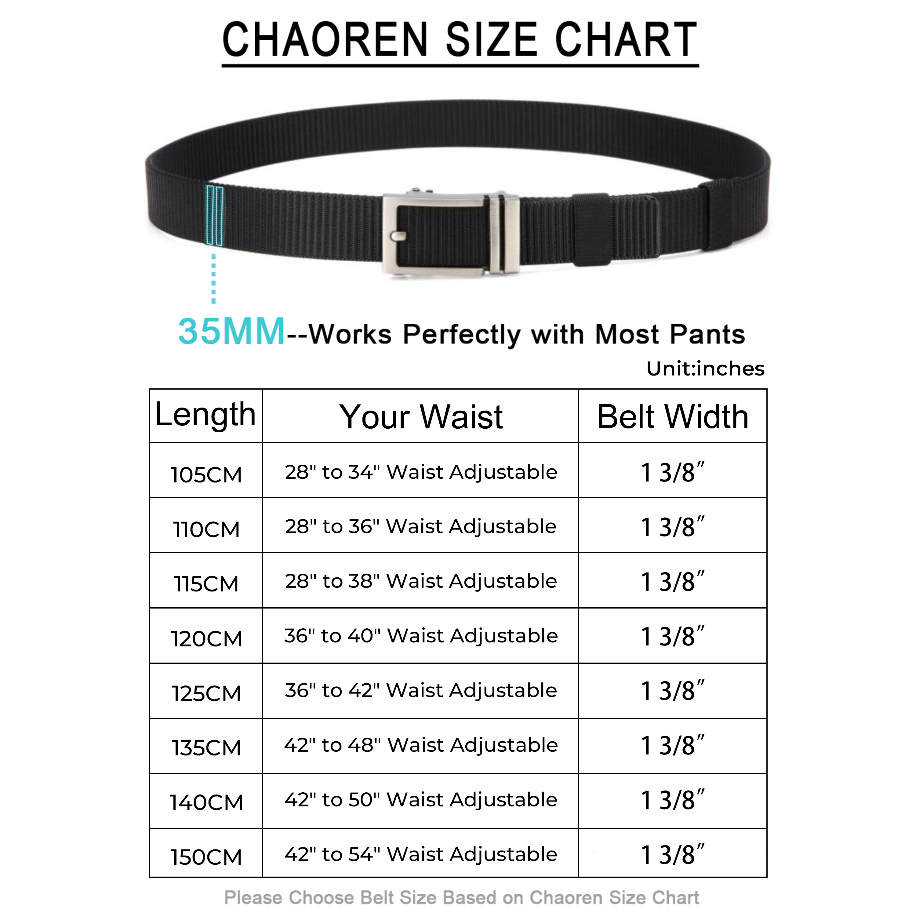 Chaoren Golf Belt 2 Pack Nylon Ratchet Belt, Mens Belts Casual for Outdoor Sport Fully Adjustable Trim to Exact Fit
