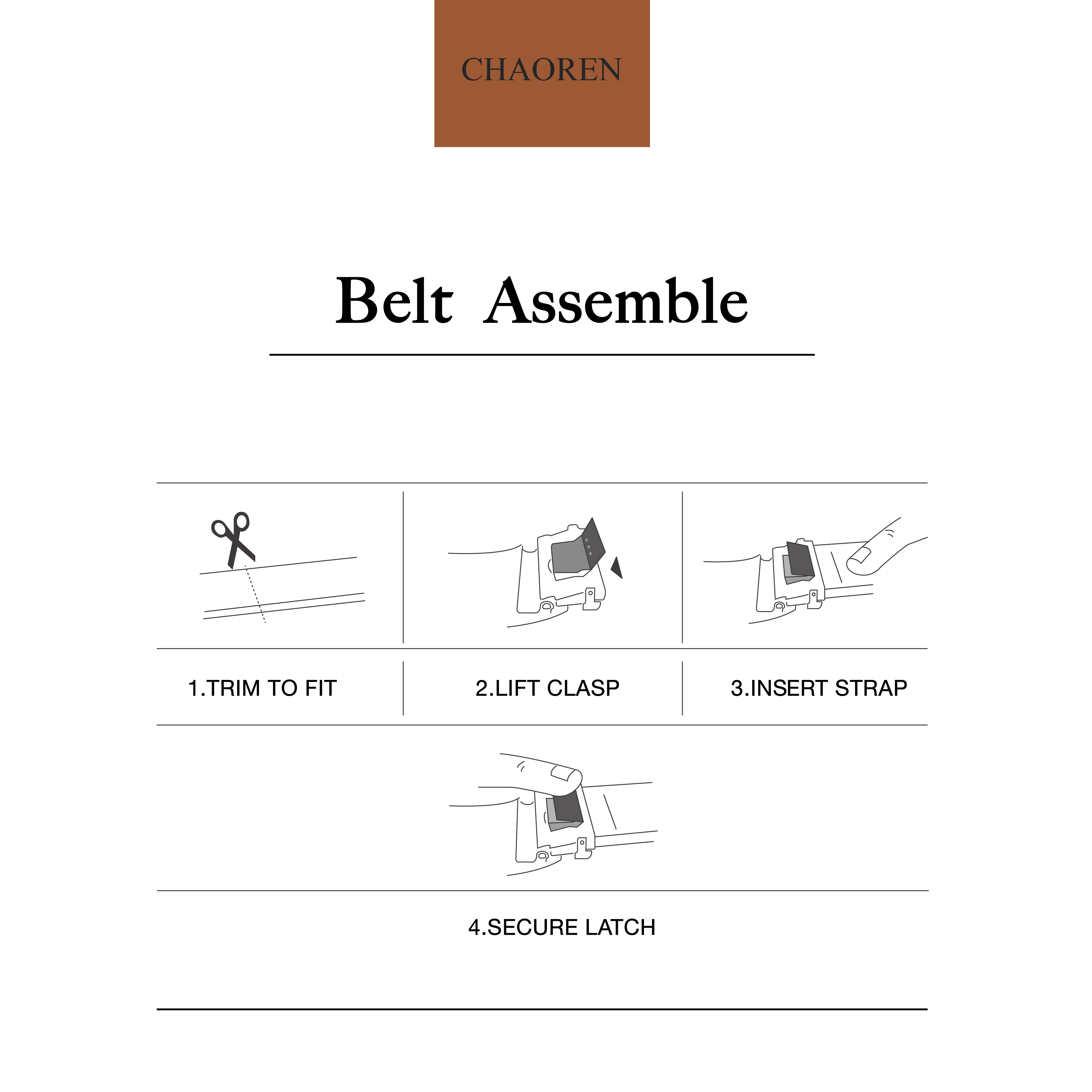 Chaoren Leather Ratchet Belt 2 Pack Dress with Click Sliding Buckle 