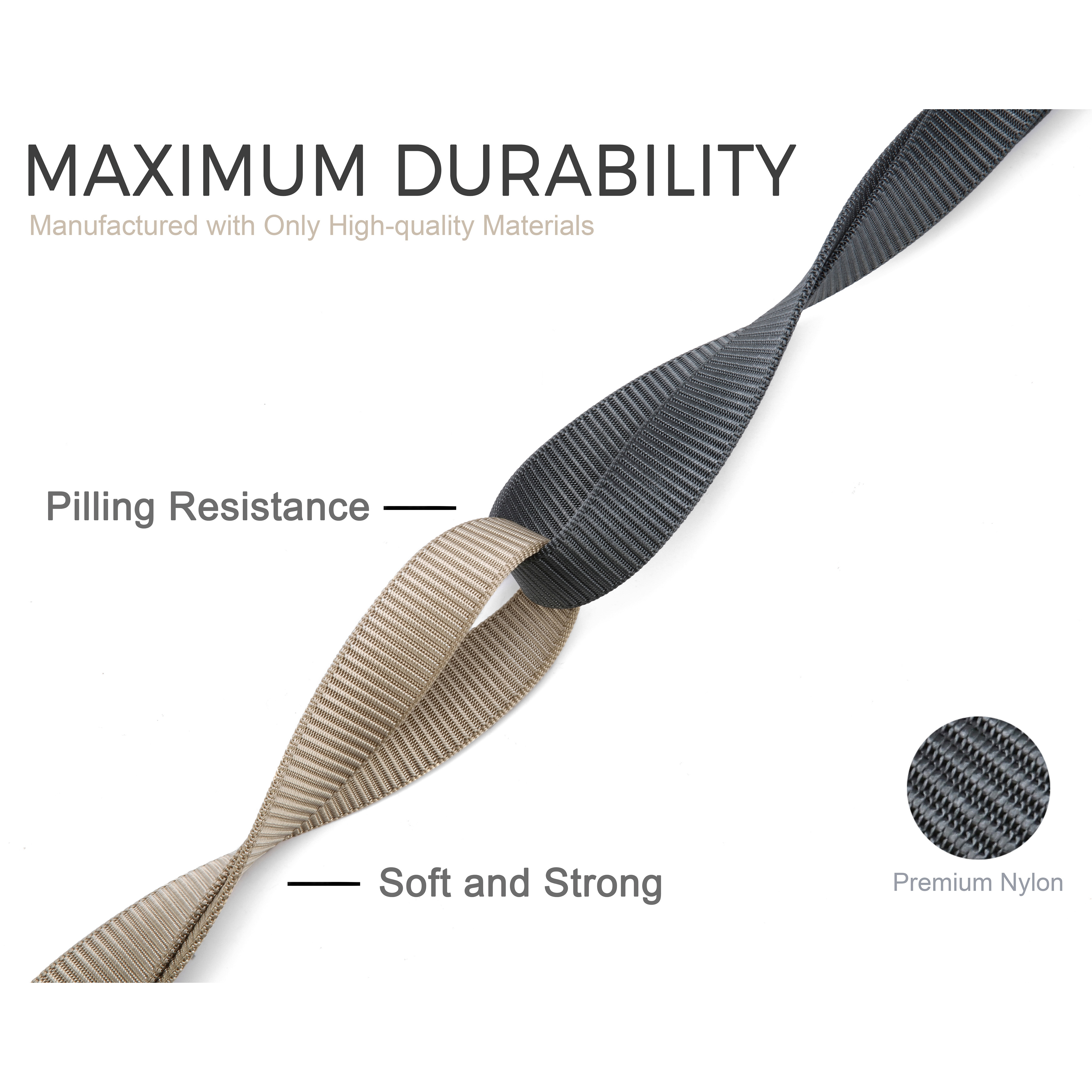 Chaoren Nylon Ratchet Belt, Mens Golf Belt Casual, Adjustable Trim to Exact Fit