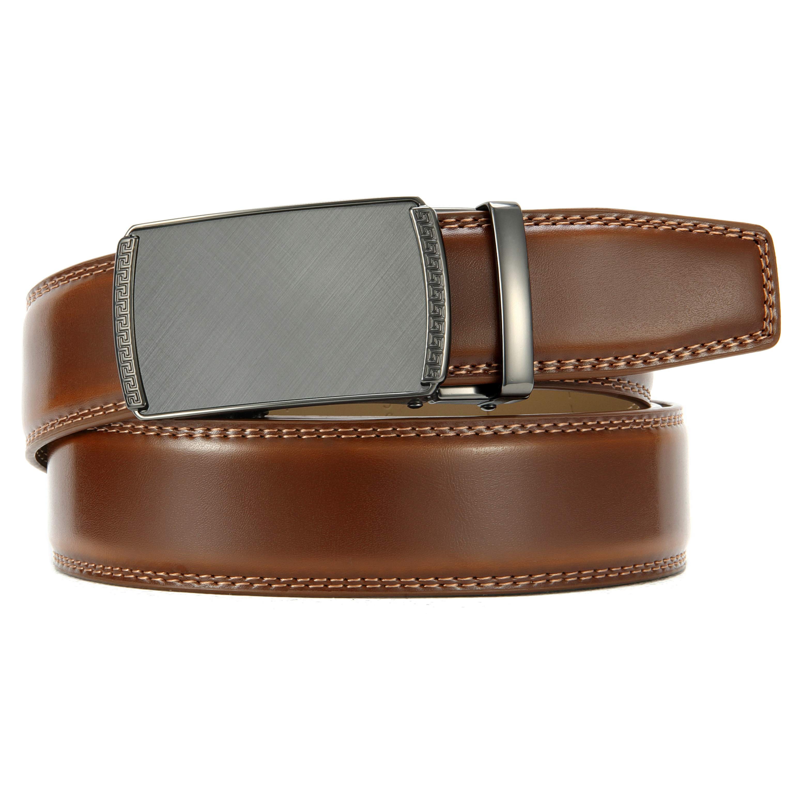 Mens Belt, Chaoren Ratchet Belt Dress with Genuine Leather, Slide Belt with Easier Adjustable Buckle