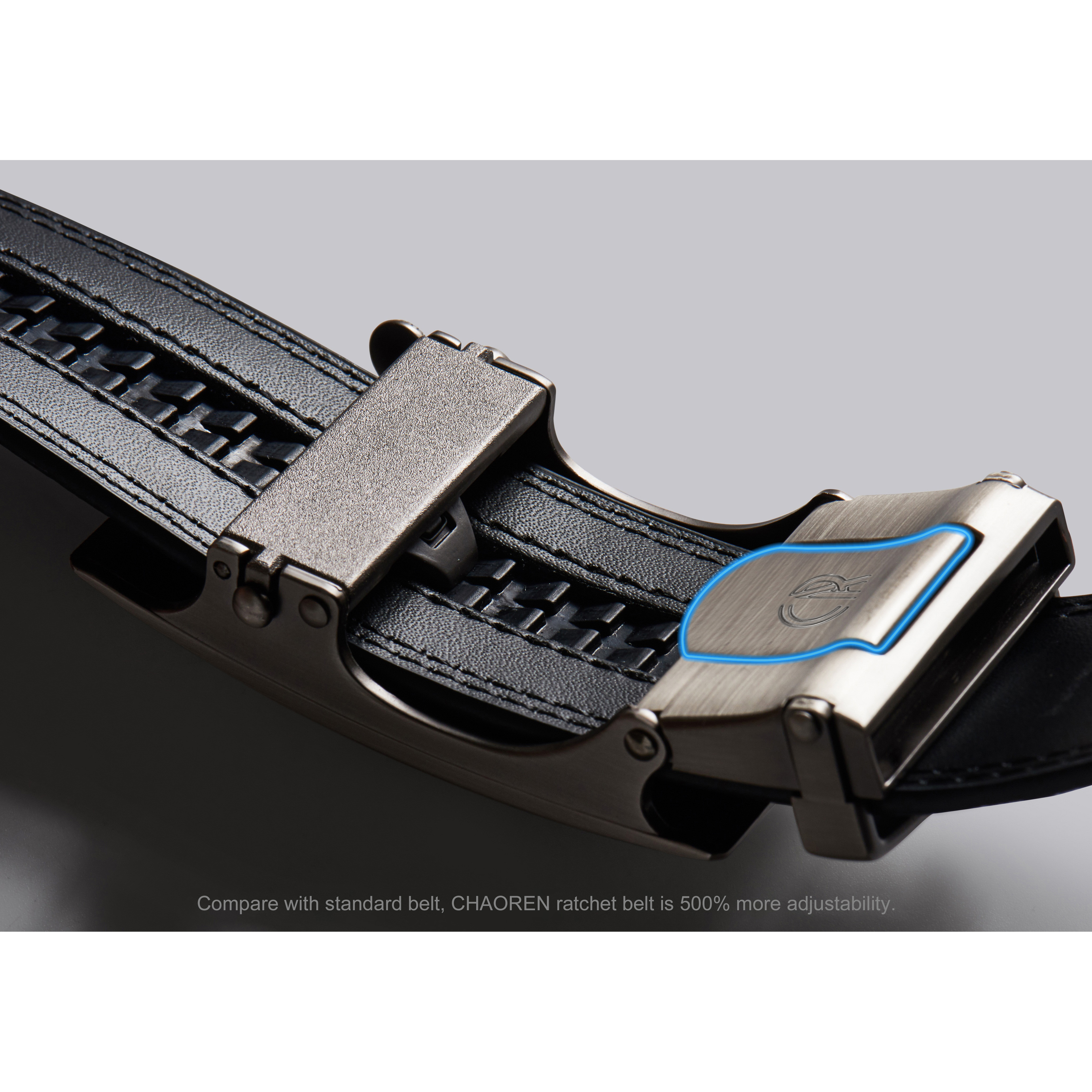 Mens Belt, Chaoren Ratchet Belt Dress with 1 3/8" Genuine Leather