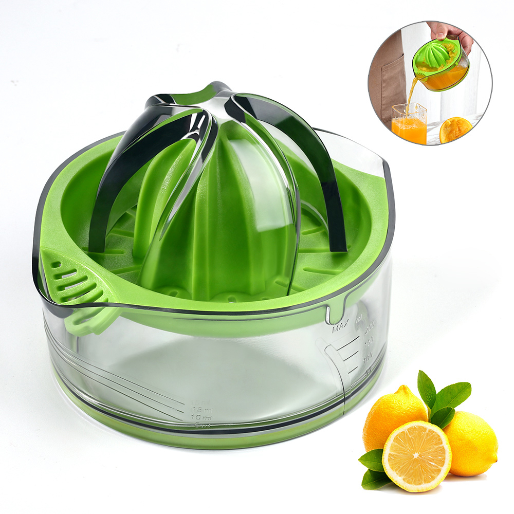 Kasmoire Citrus Lemon Orange Juicer, Manual Hand Squeezer with Built-in Measuring Cup and Strainer, 8OZ