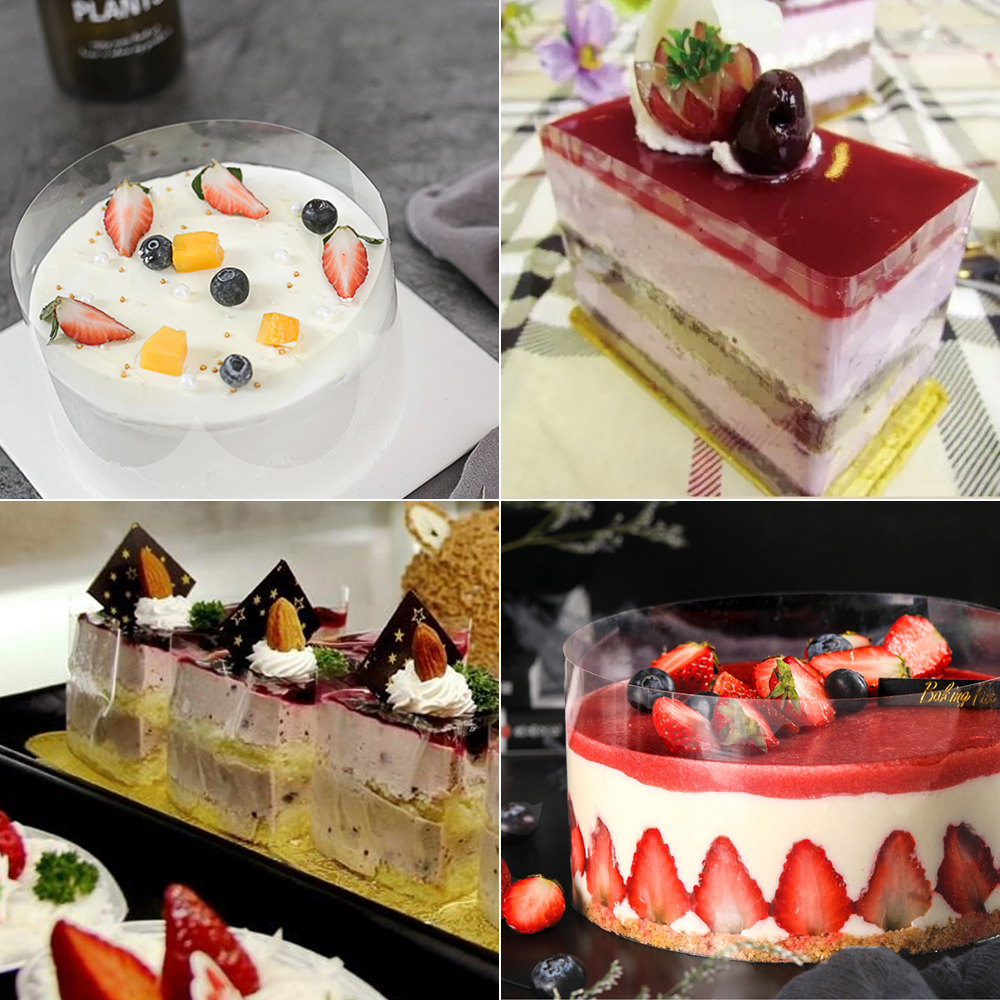 Kasmoire Cake Collars, Mousse Cake Acetate Sheets for Cake Decorating, Chocolate Mousse Baking-KASMOIRE
