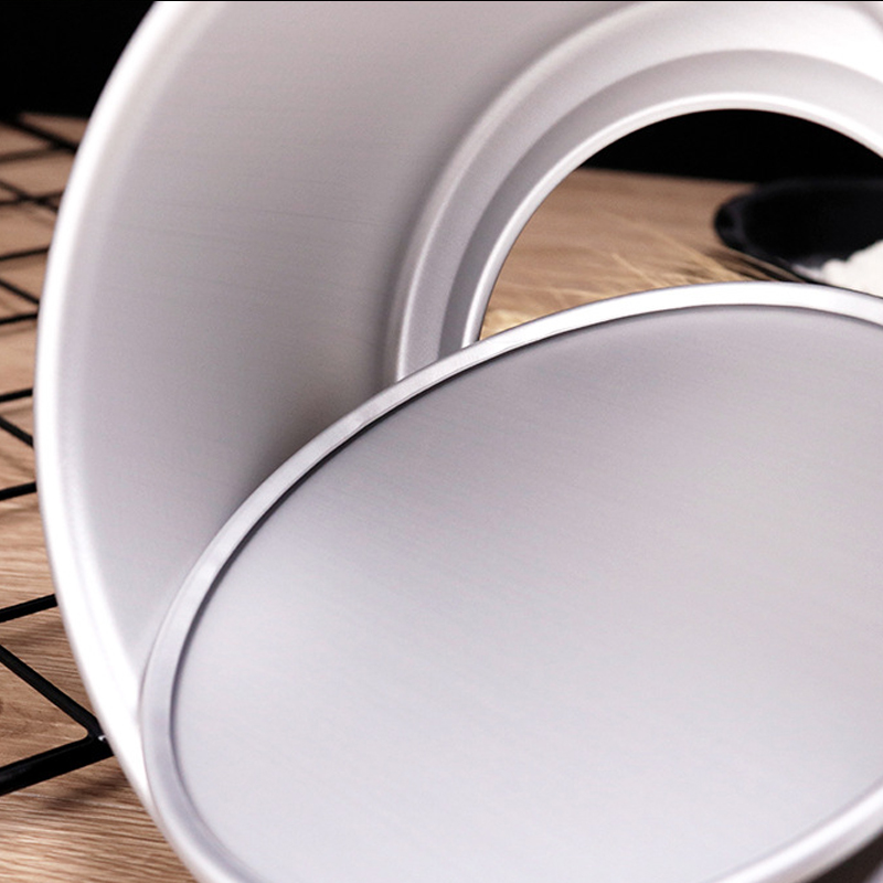 1/2/3pcs Tiered Round Cake Mold Set Aluminum Alloy Cake Pan Set Non Stick Baking Pans 4/6/8 inch Cakes Mould Removable Bottom-KASMOIRE