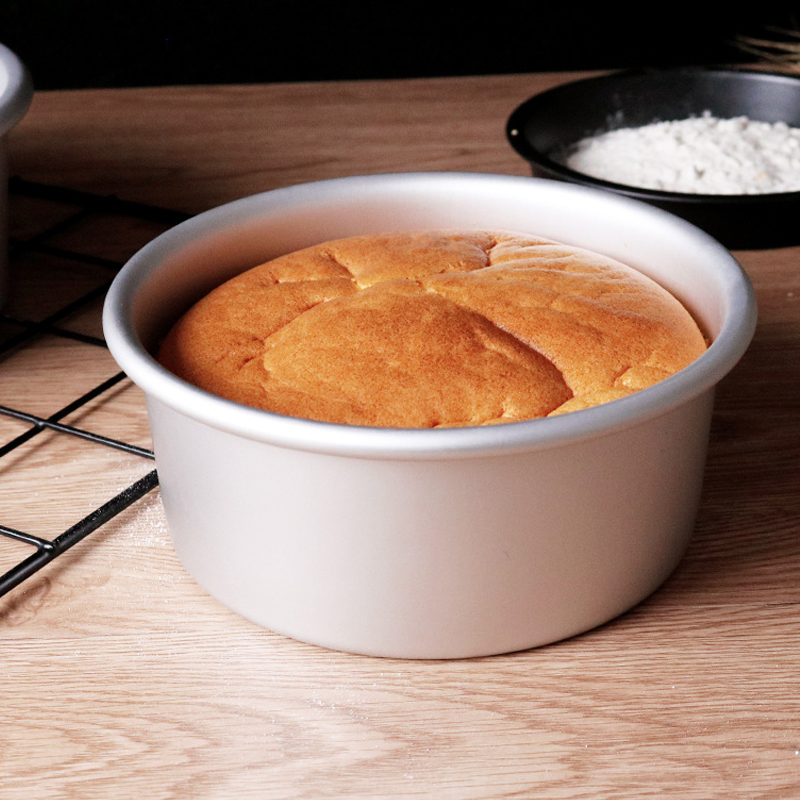 1/2/3pcs Tiered Round Cake Mold Set Aluminum Alloy Cake Pan Set Non Stick Baking Pans 4/6/8 inch Cakes Mould Removable Bottom-KASMOIRE