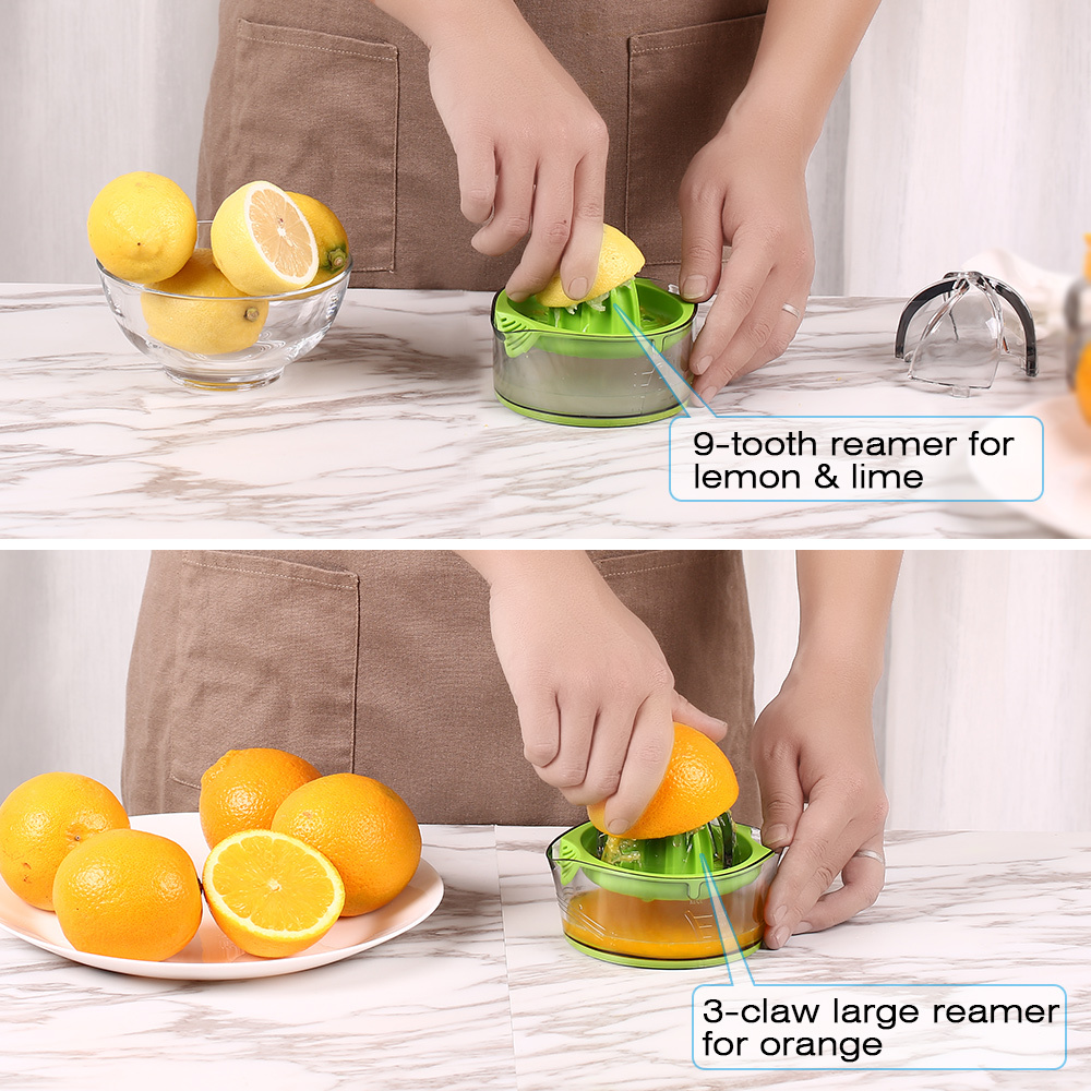 Kasmoire Citrus Lemon Orange Juicer, Manual Hand Squeezer with Built-in Measuring Cup and Strainer, 8OZ-KASMOIRE