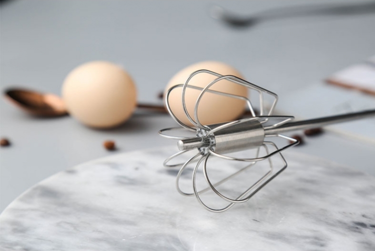 Hand Pressure Semi-automatic Egg Beater Stainless Steel Kitchen Accessories Tools Self Turning Cream Utensils Whisk Manual Mixer-KASMOIRE