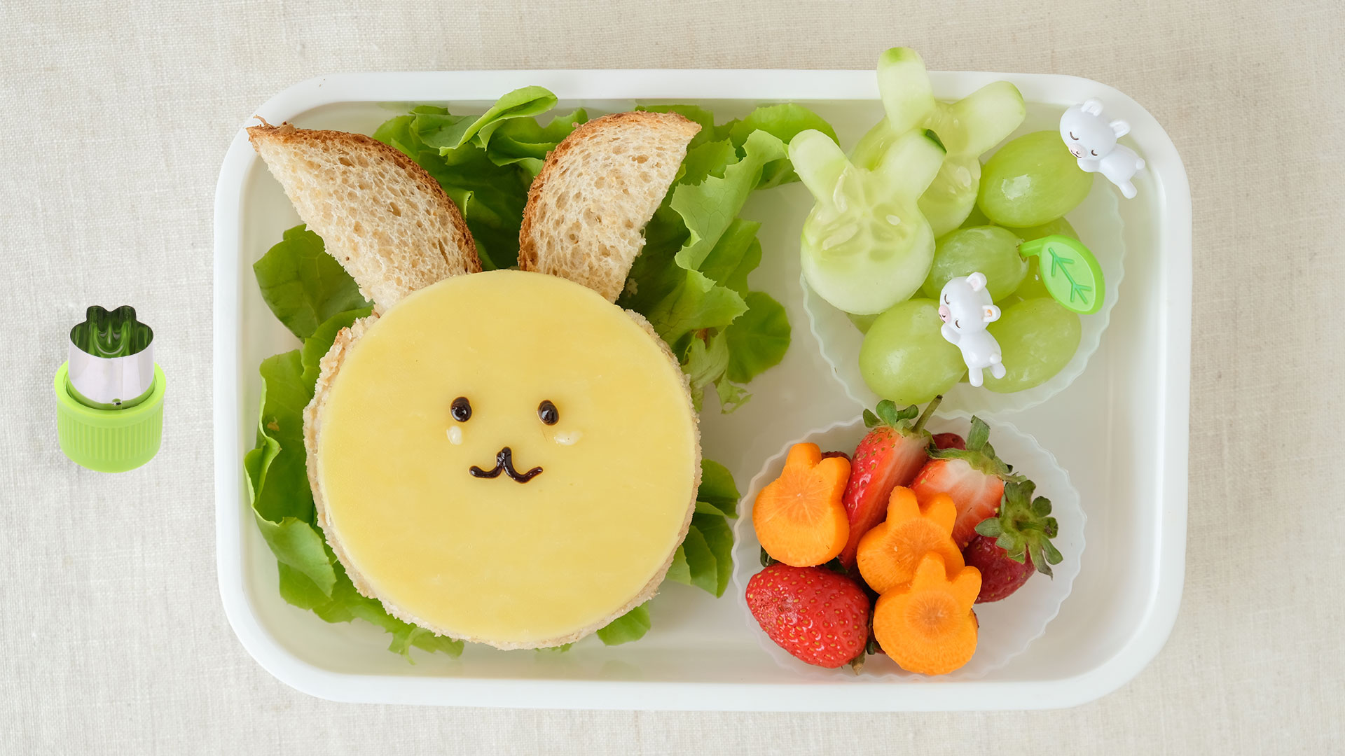 Kasmoire Vegetable Cutter Shapes Set,Green Mini Pie Cookie Cutters Set Fruit Pastry Stamps Mold,for Decorative Kids Baking and Food Supplement Tools -36 Pcs-KASMOIRE