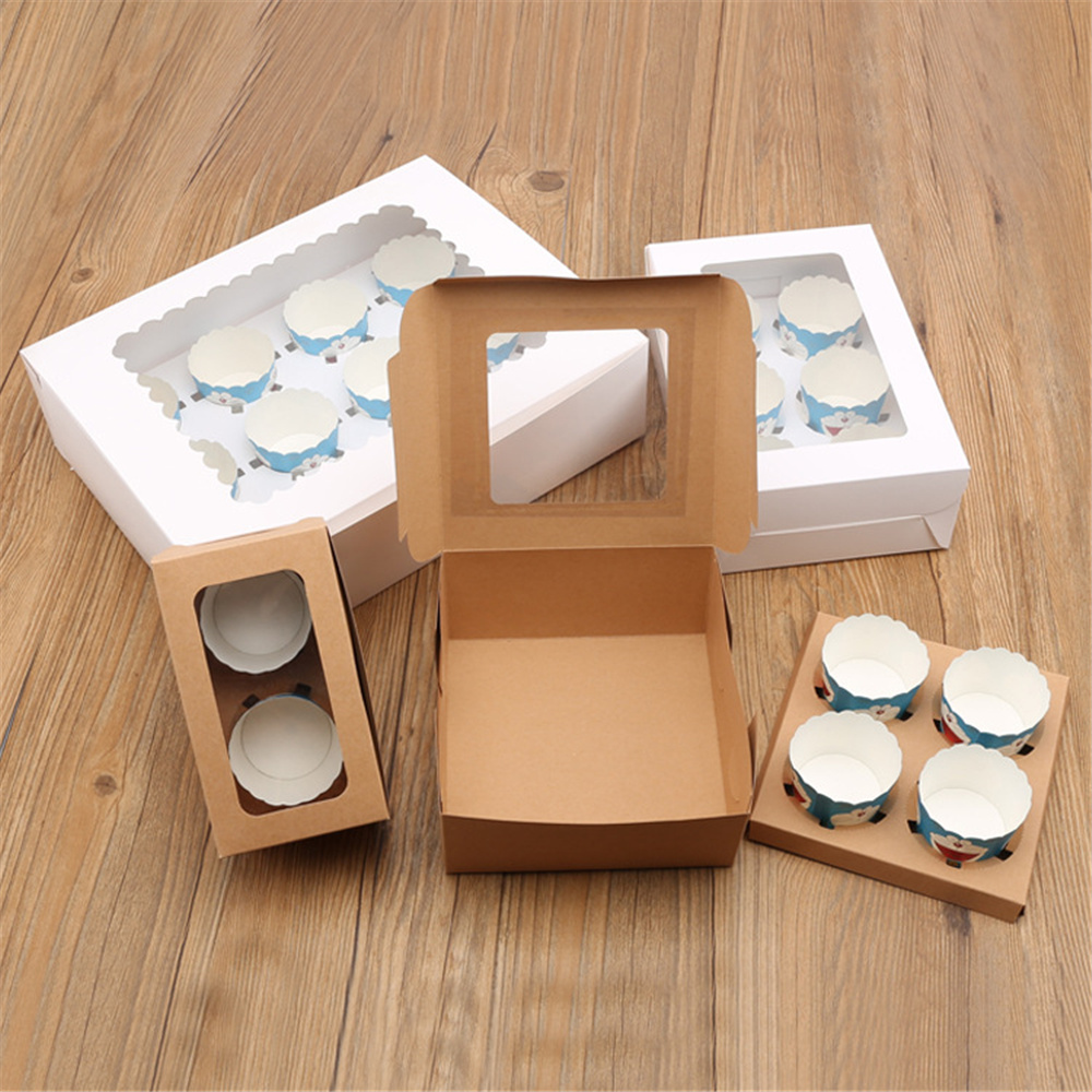 Clear Windowed Cupcake Boxes With Removable Tray For 2/4/6/12 Cups Cake For Party Christmas Food Kitchen Dessert Containers Clear Windowed Cupcake Boxes With Removable Tray For 2/4/6/12 Cups Cake For Party Christmas Food Kitchen Dessert Containers Clear W