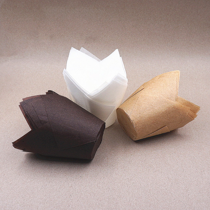 50Pcs Tulip Muffin Cupcake Paper Cups Oilproof Cupcake Liner Baking Muffin Box Cup Cake Decorating Tool Muffin Wrap Cases-KASMOIRE