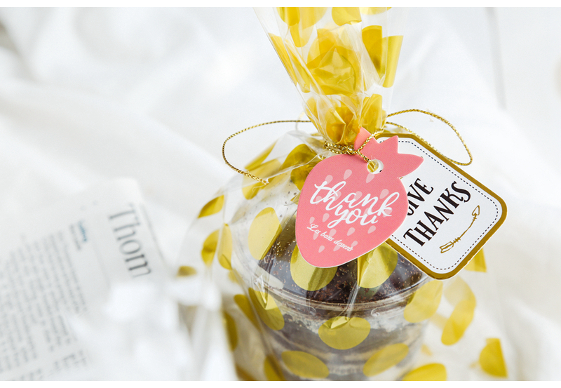 25PCS plastic transparent cellophane dot gift bag candy biscuit snack baking packaging DIY wedding birthday party decoration-KASMOIRE