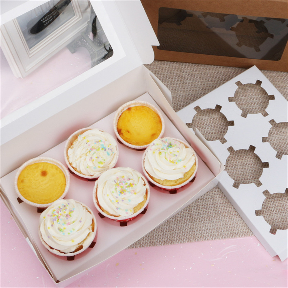 Clear Windowed Cupcake Boxes With Removable Tray For 2/4/6/12 Cups Cake For Party Christmas Food Kitchen Dessert Containers Clear Windowed Cupcake Boxes With Removable Tray For 2/4/6/12 Cups Cake For Party Christmas Food Kitchen Dessert Containers Clear W