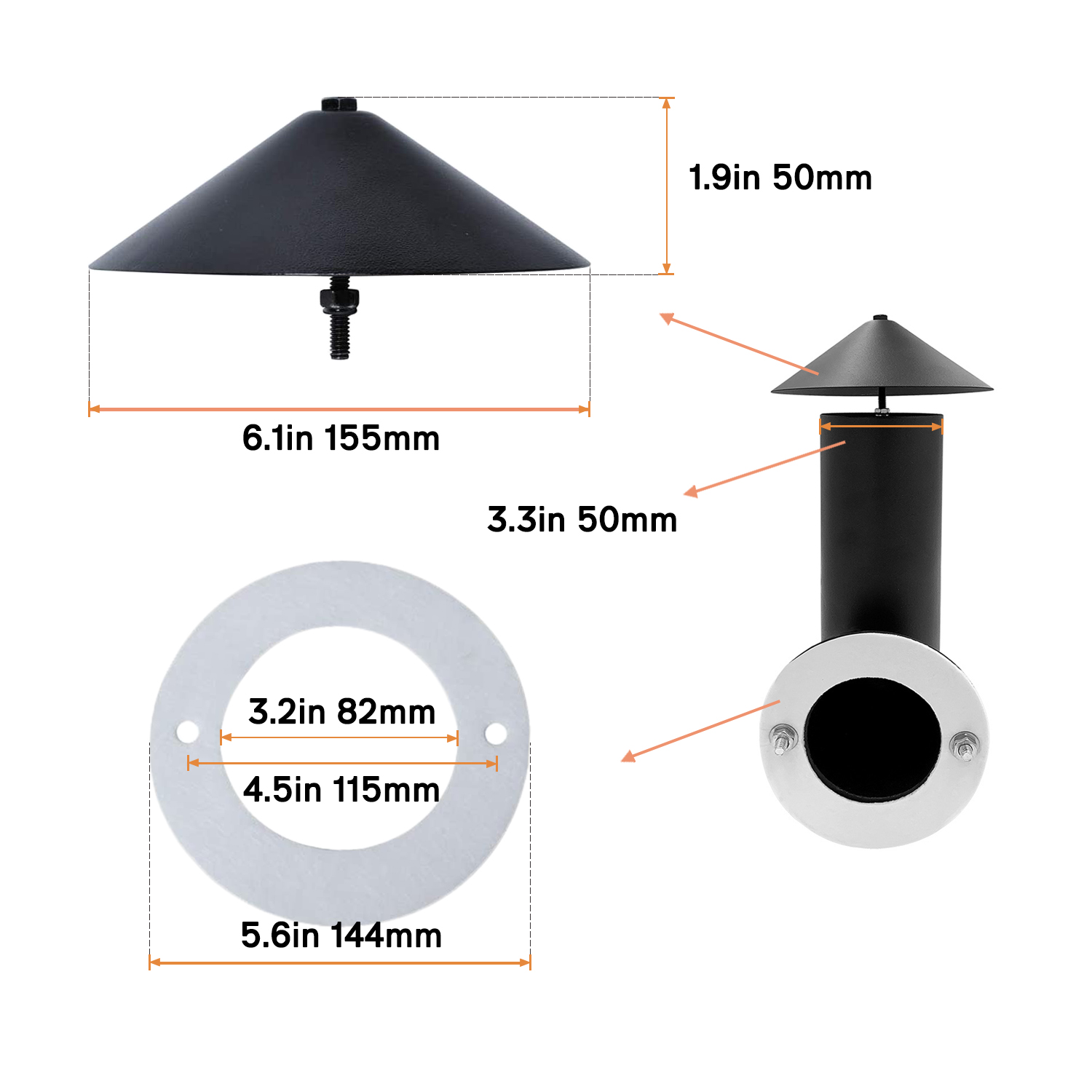 Smoke Stack and Chimney Cap Kit for Traeger Grill