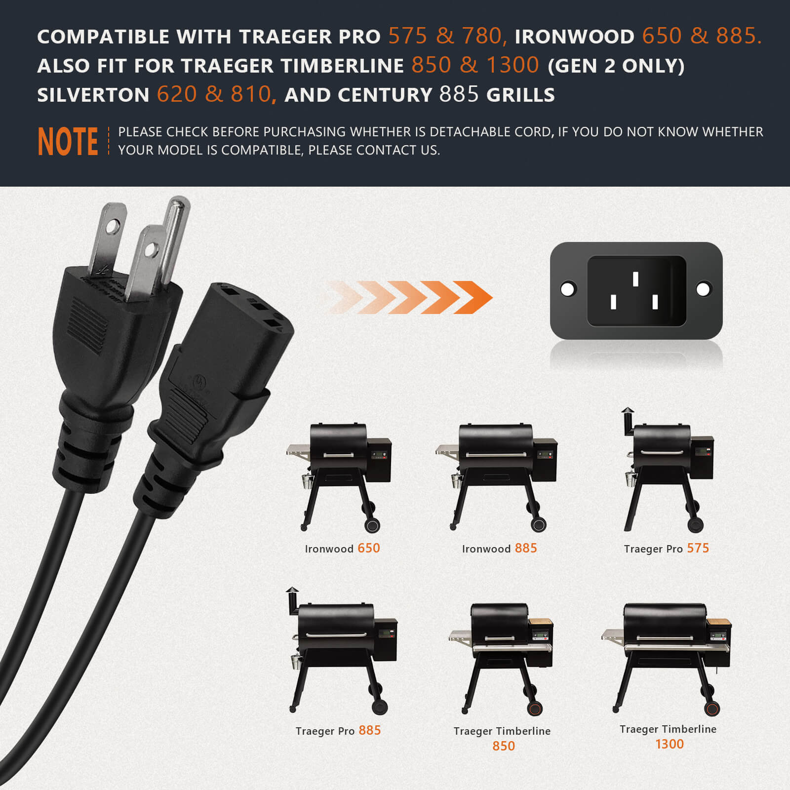 traeger replacement cord
