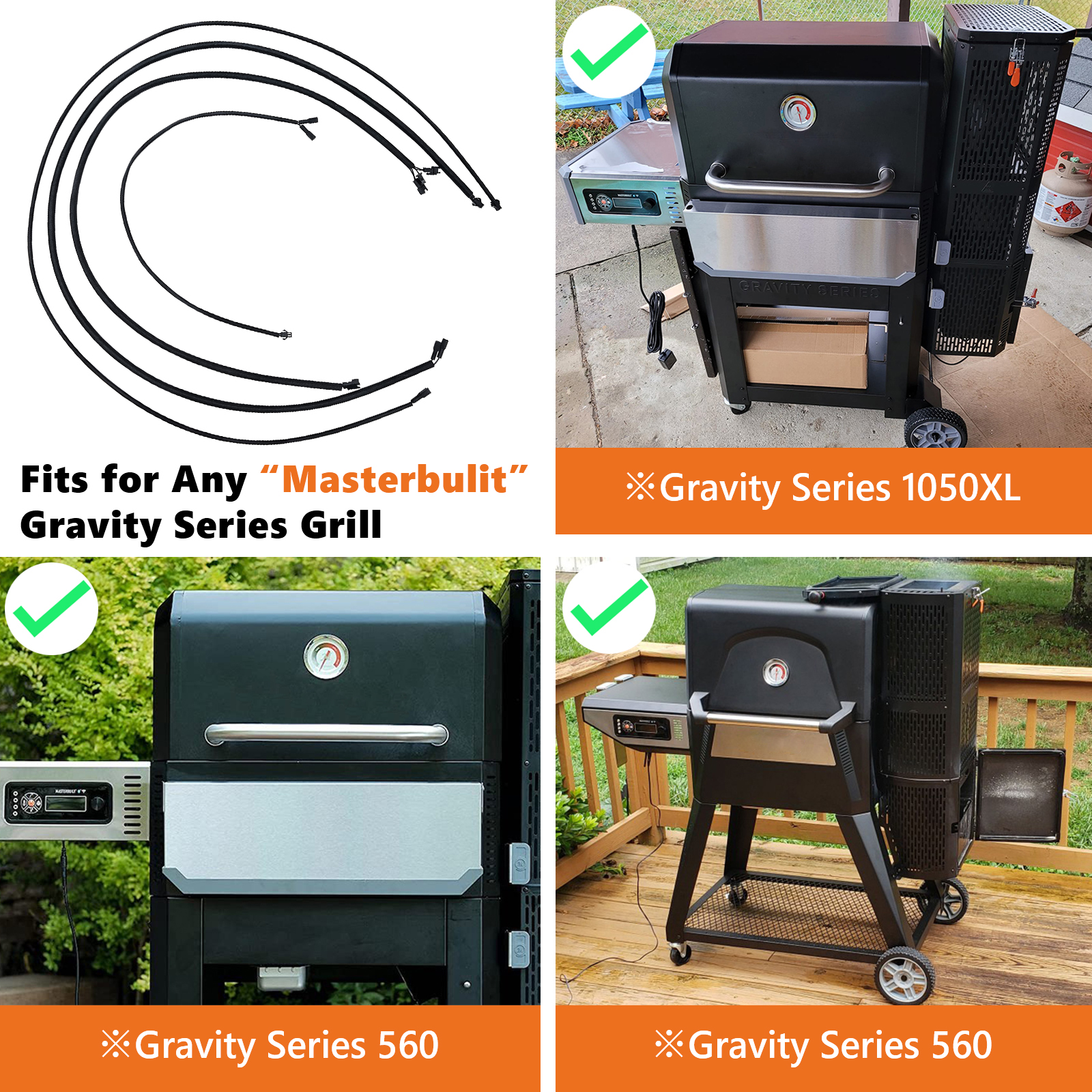 Electric Wire Kit Fits for Any Masterbulit Gravity Series Grill