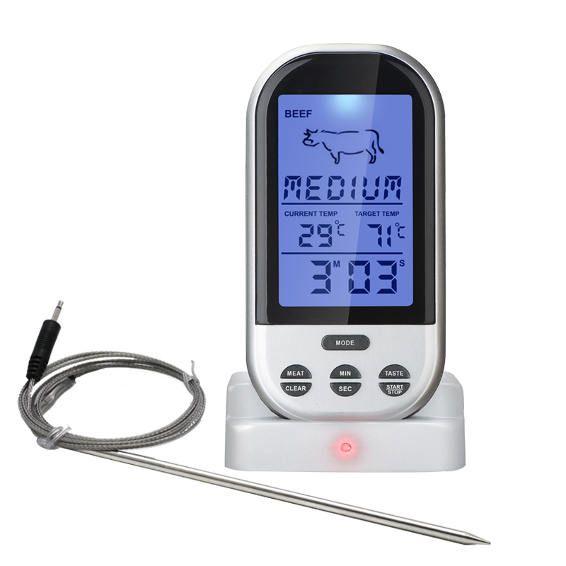 Wireless Oven Thermometer, Remote Digital Cooking Thermometer-YAOAWE