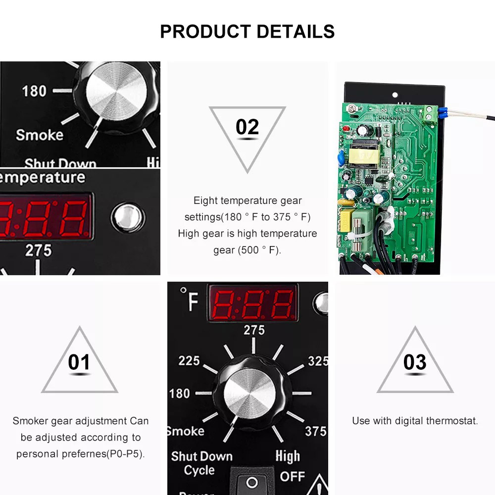 Traeger Pro Series 34 TFB88PUB Pellet Grill Digital Pro Thermostat Temperature Controller Upgrade Kit, BAC365