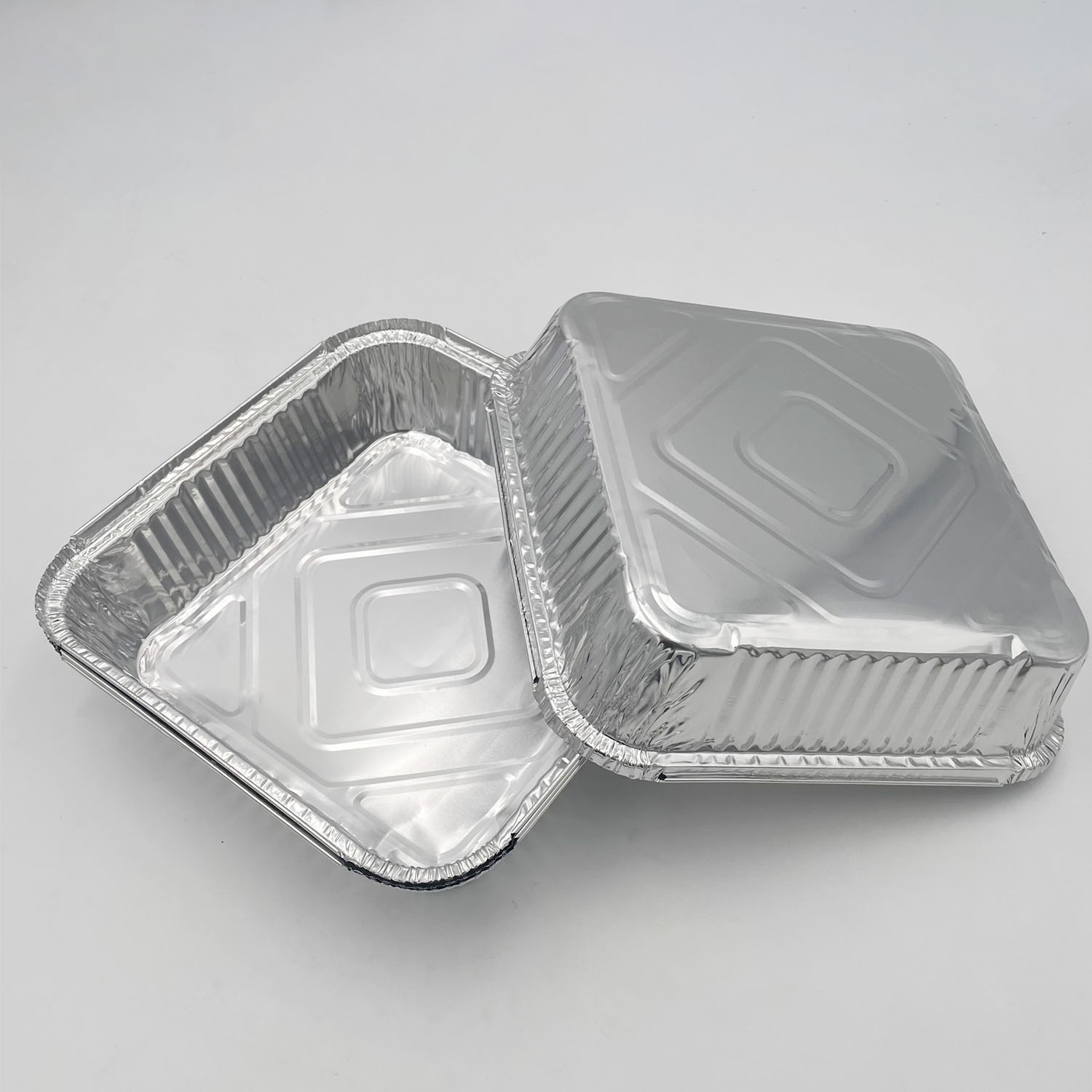 20 Pack Alumium Square Baking Pans, Disposable Aluminum Trays -YAOAWE