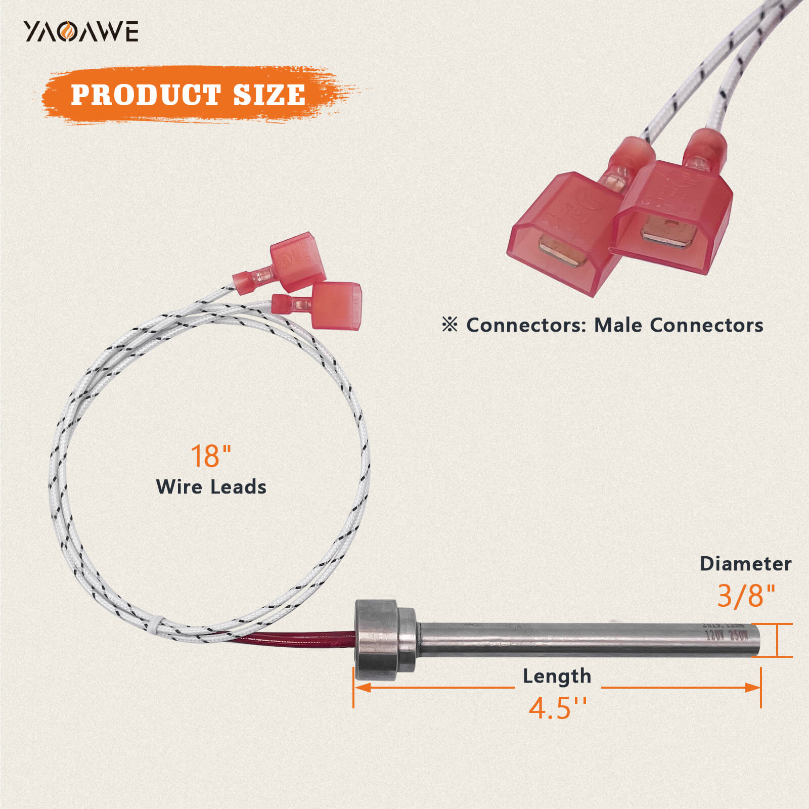 Igniter Replacement for St Croix, Hastings, York Insert Pellet Stove-YAOAWE