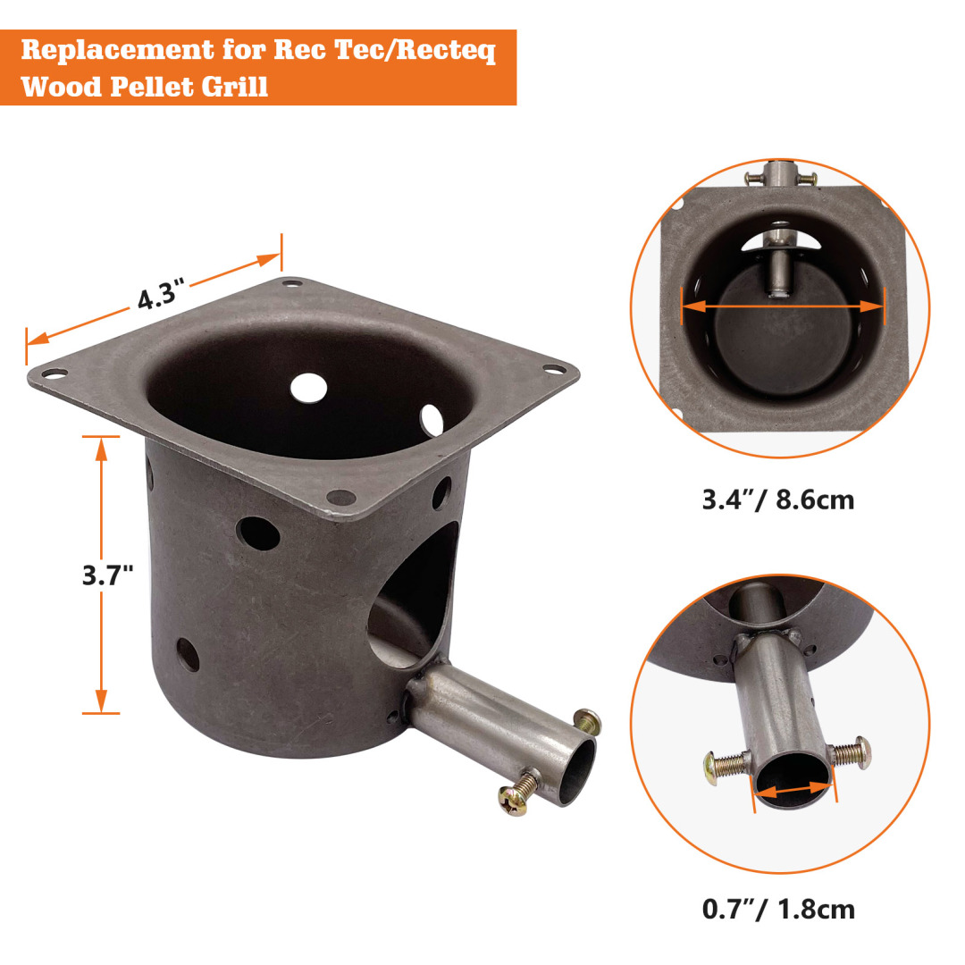 Burn Pot for Recteq/Rec Tec Wood Pellet Grill and Smoker