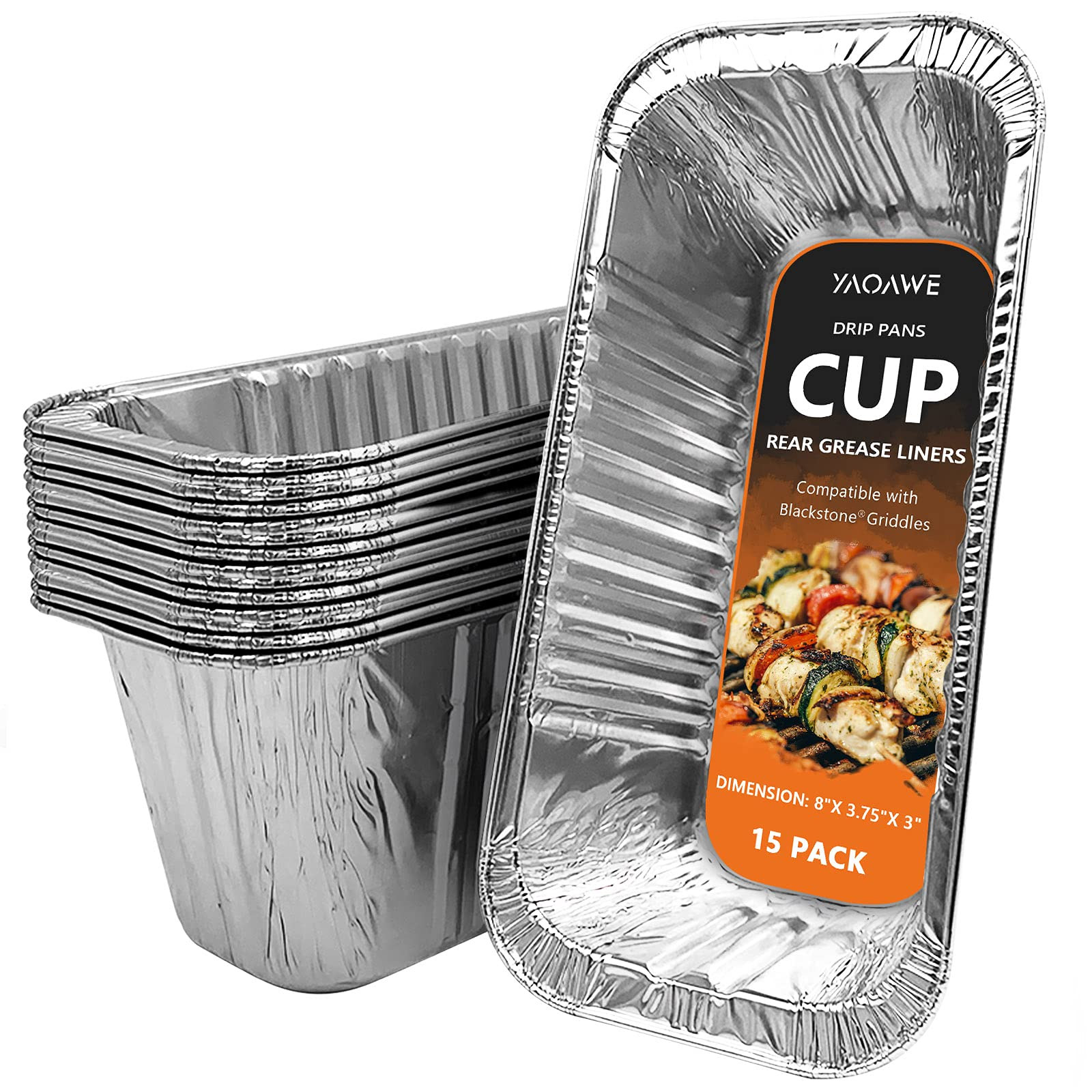 Blackstone Culinary 10-Pack 8-in x 3.5-in W Disposable Aluminum Foil Grill  Drip Cup in the Grill Drip Pans & Cups department at
