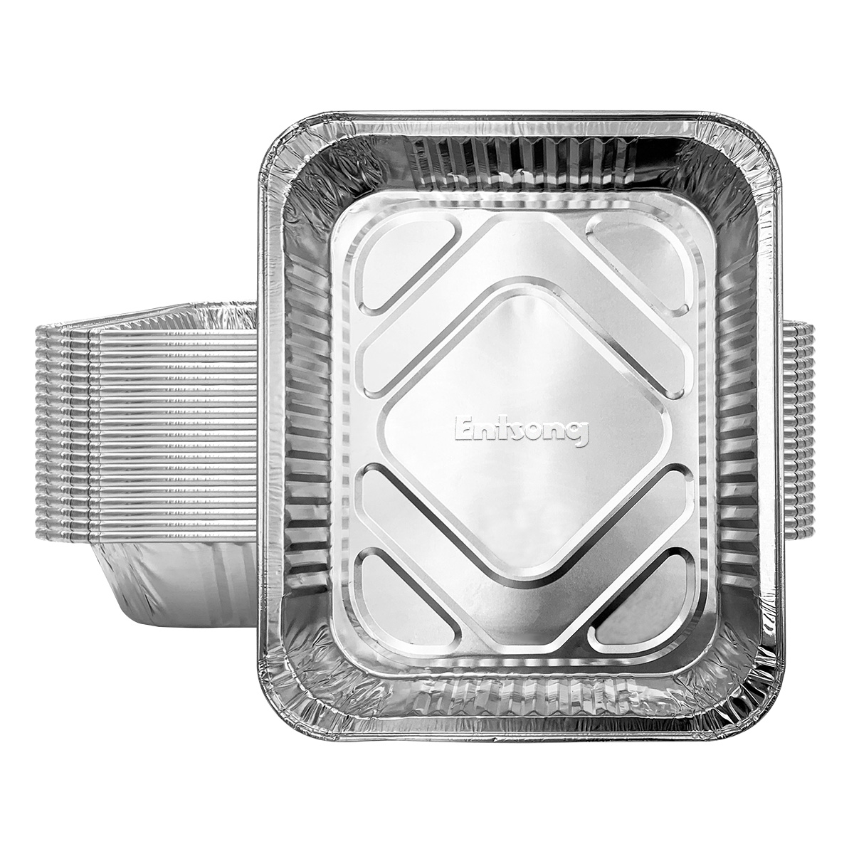 20 Pack Aluminum Foil Pans, Disposable Drip Grease Tray