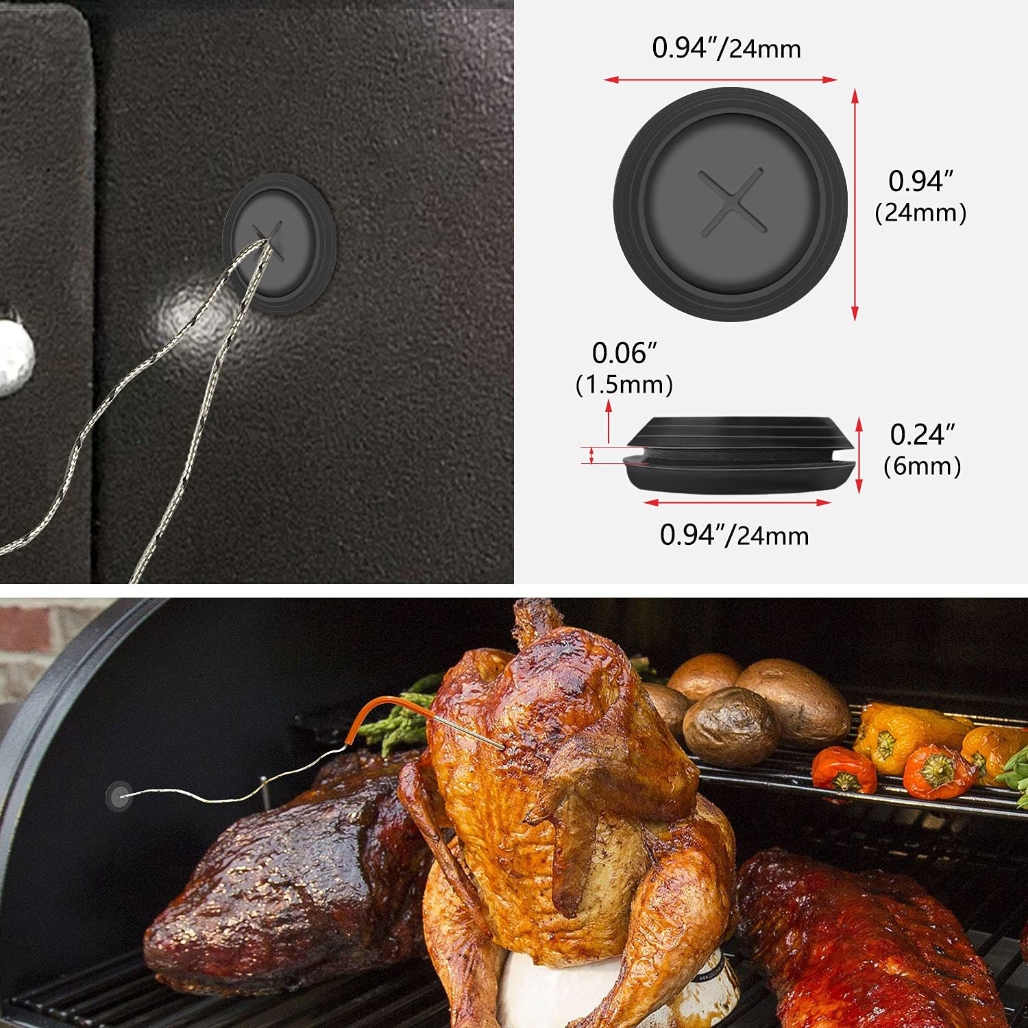 Traeger meat probe grommet 