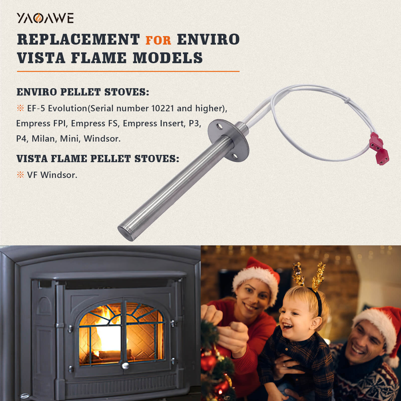 Part 50-619/20-022, Igniter Replacement for Enviro & Vistaflame Pellet Stove-YAOAWE