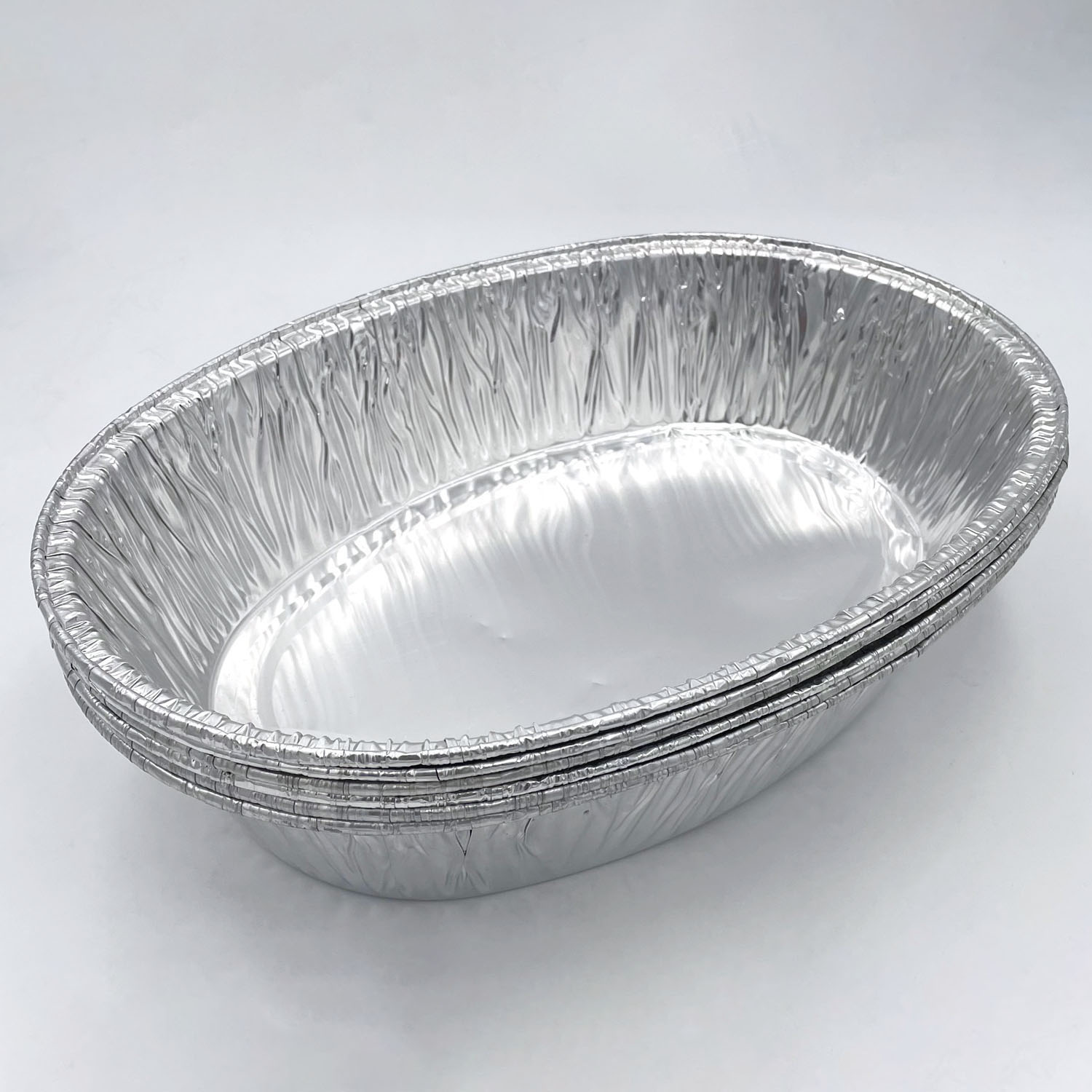 6 PACK Disposable Heavyweight Aluminum Foil Oval Roasting Pan-YAOAWE