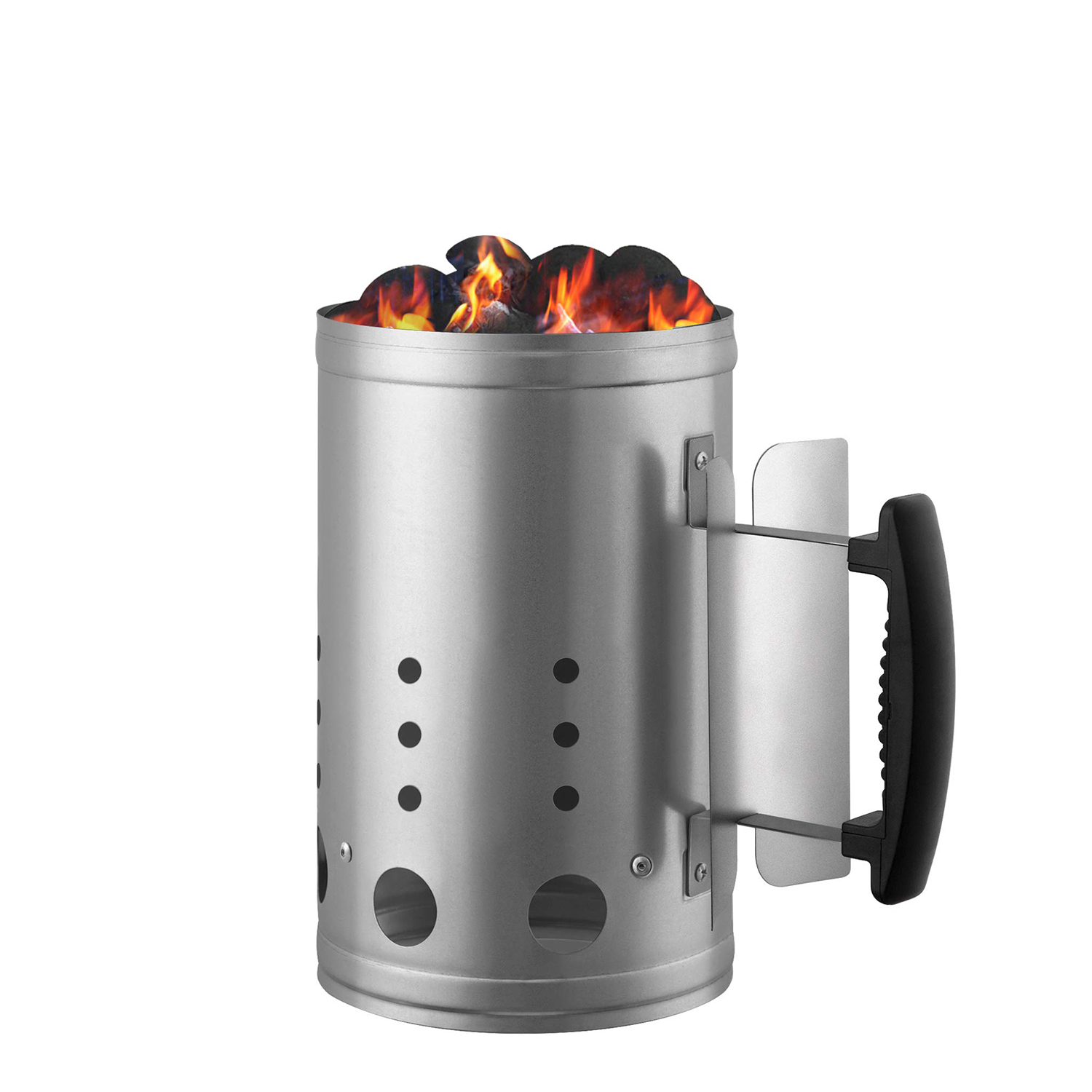 Rapidfire Chimney Starter, Outdoor Cooking Charcoal Can Accessories