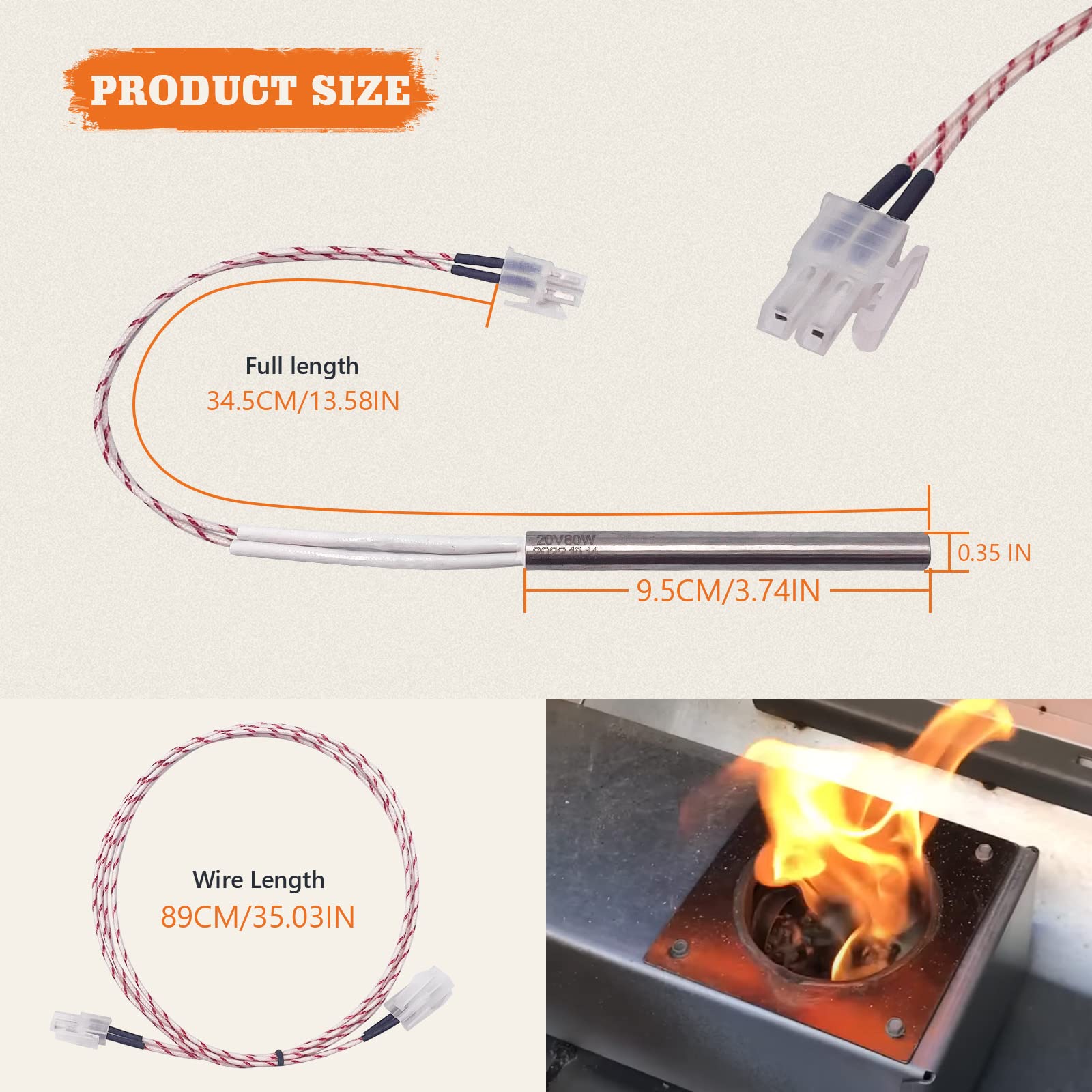 D2 Hot Rod Igniter Kit for Traeger Wood Pellet GrillsYAOAWE