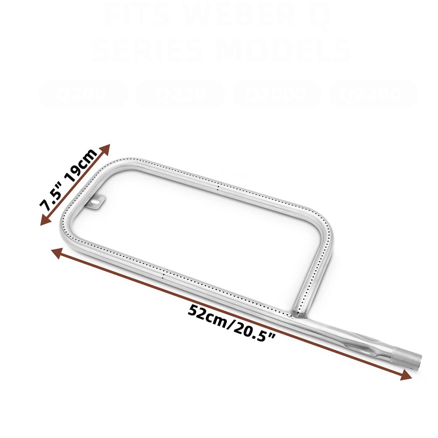 20.5 Inch Burner Tube Kit for Weber Q 200/2000-YAOAWE