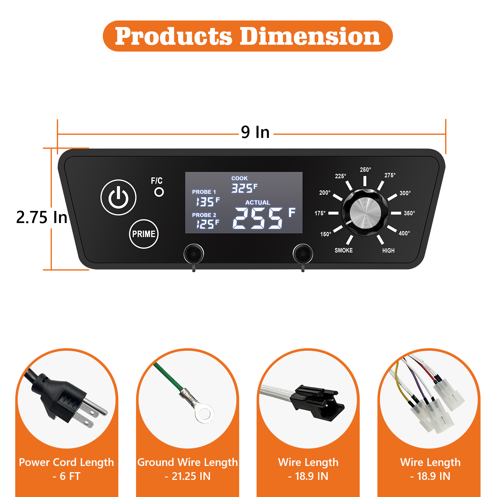 Digital Thermostat Control Board for Pit Boss PBV4PS1 Vertical Pellet