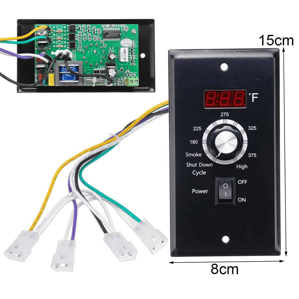 9907160014 Digital Control Board Thermostat Panel kit for Masterbuilt  Electric Smoker Parts MB20071317/ 20071117/21071218 Top Controller Electric