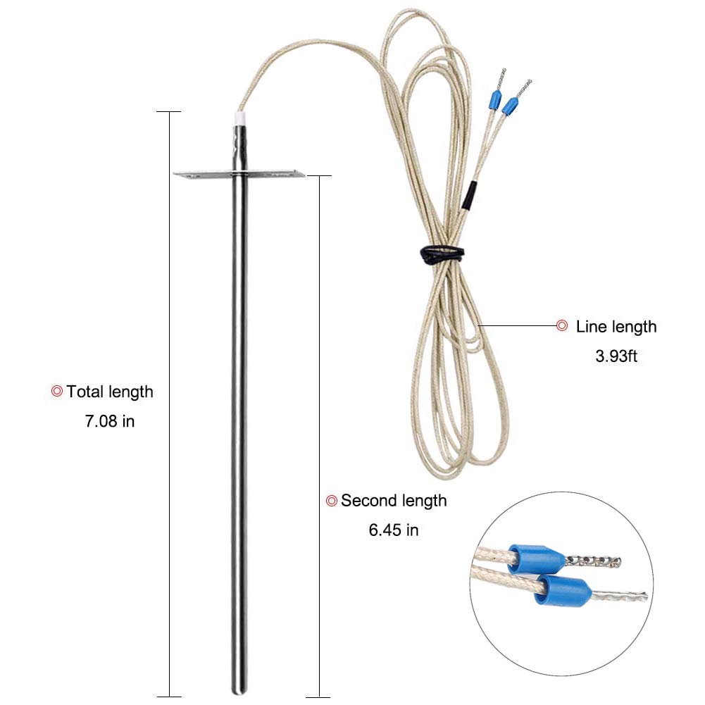 Yaoawe 2-Pack Replacement Meat Probe for Traeger Pellet Grill and Smoker, 3.5 mm Temperature Probe Fit for Traeger, Size: Traeger Meat Probe